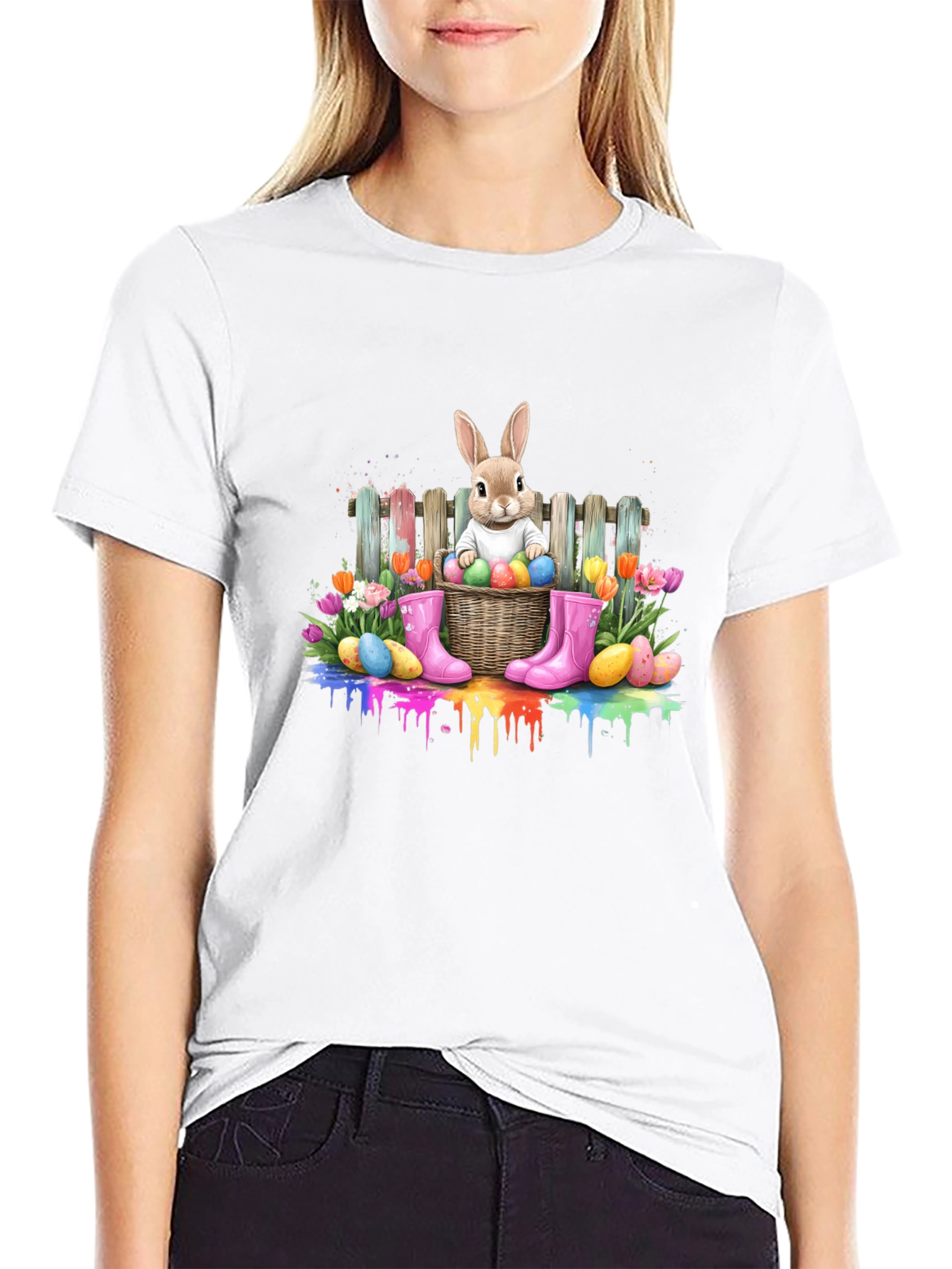 Easter Bunny Basket Graphic Tee