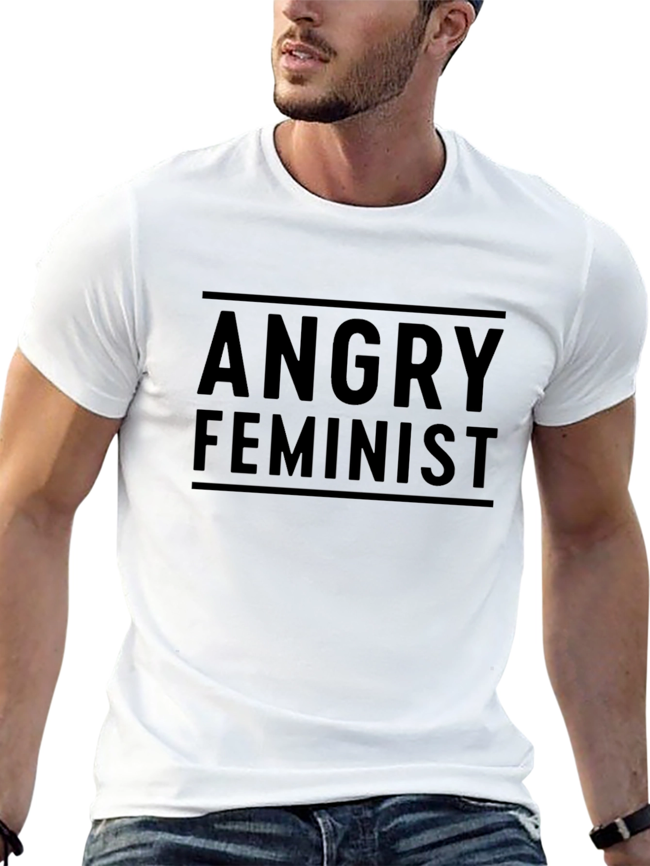 Angry Feminist Black T-Shirt