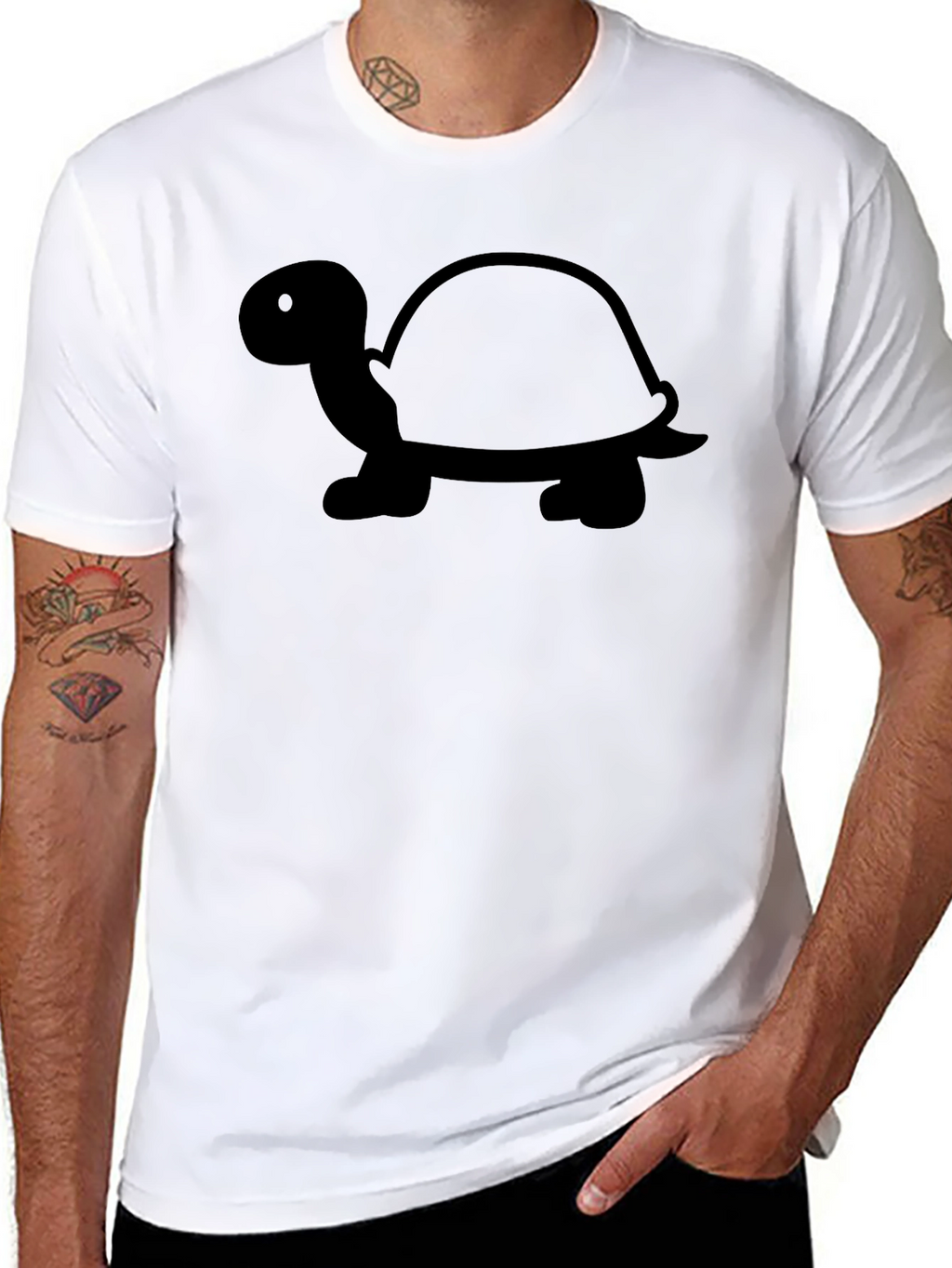 Turtle Silhouette Black T-Shirt