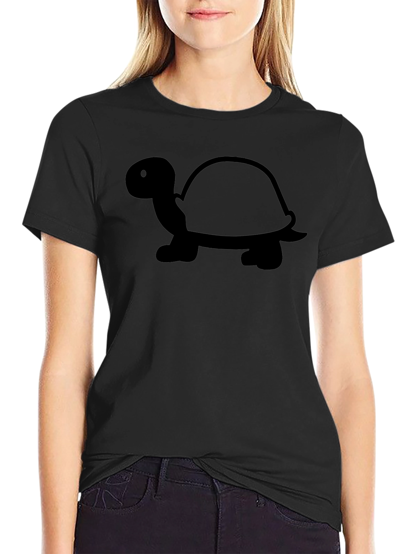 Turtle Silhouette Black T-Shirt