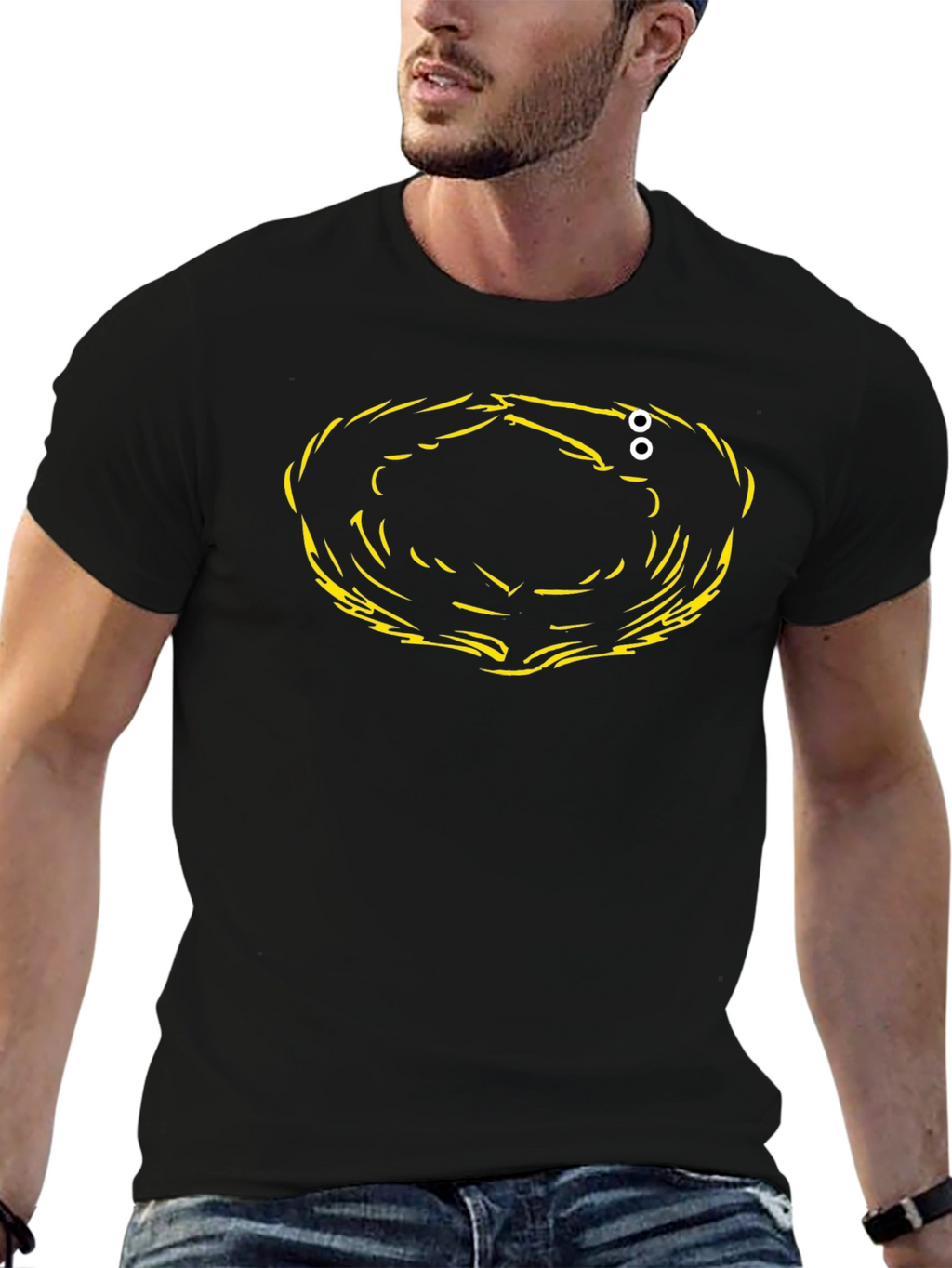 Abstract Graphic Print Black T-Shirt