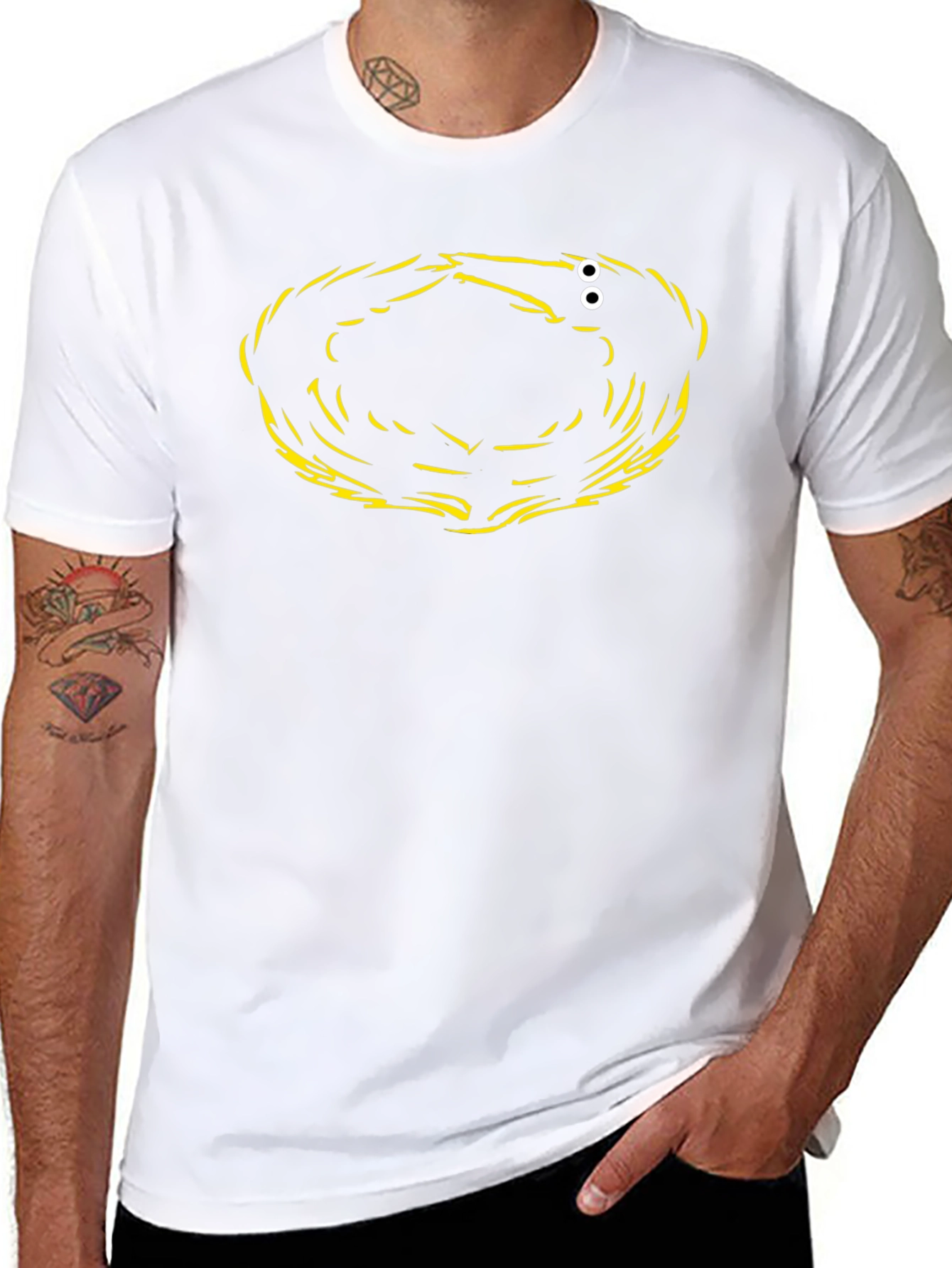 Abstract Graphic Print Black T-Shirt