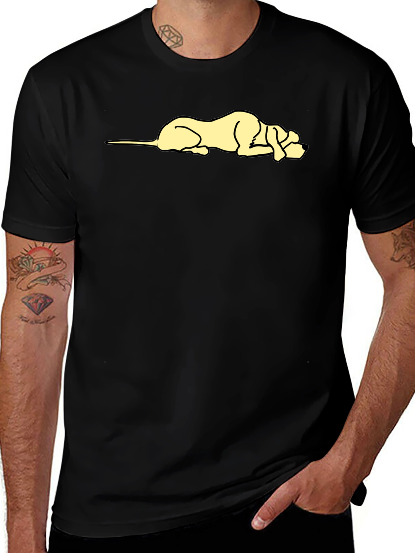 Lazy Dog Graphic T-Shirt - Casual Cotton Tee