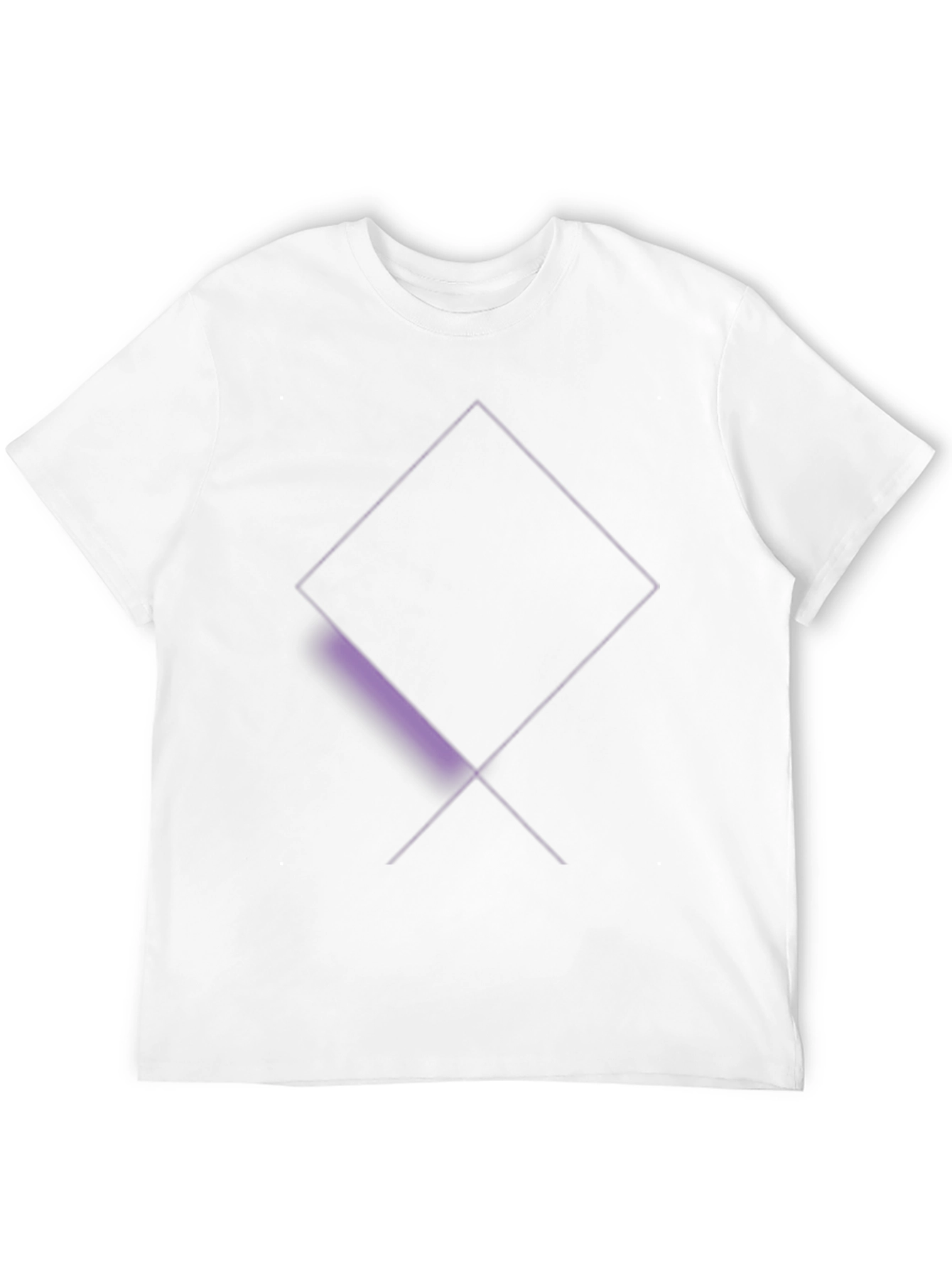 Mens Black T-Shirt with Abstract Diamond Design