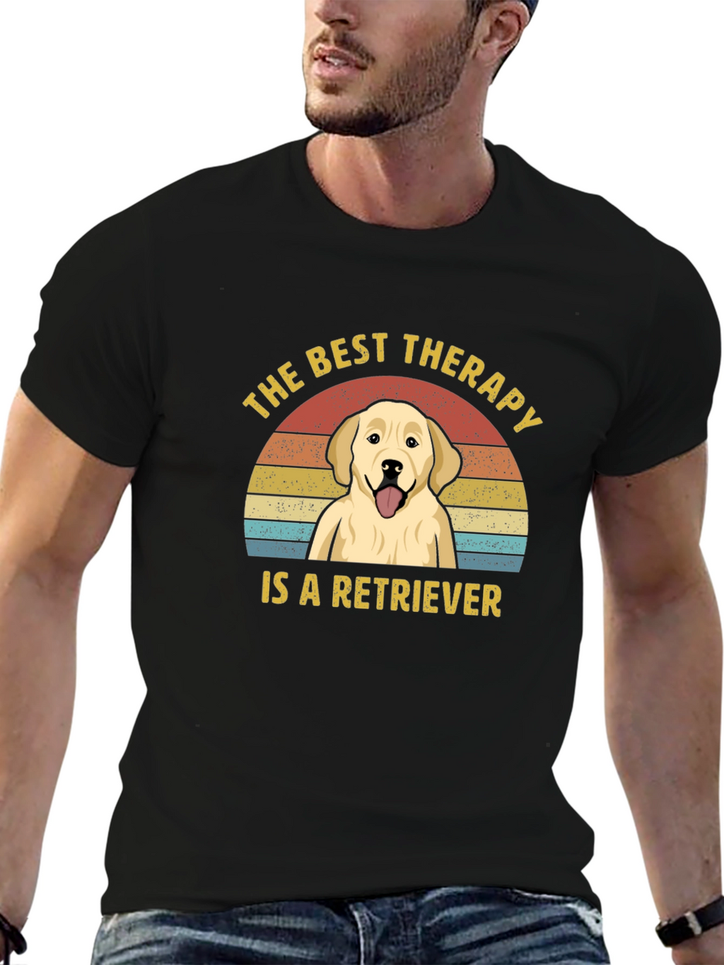 Best Therapy Retriever Graphic T-Shirt