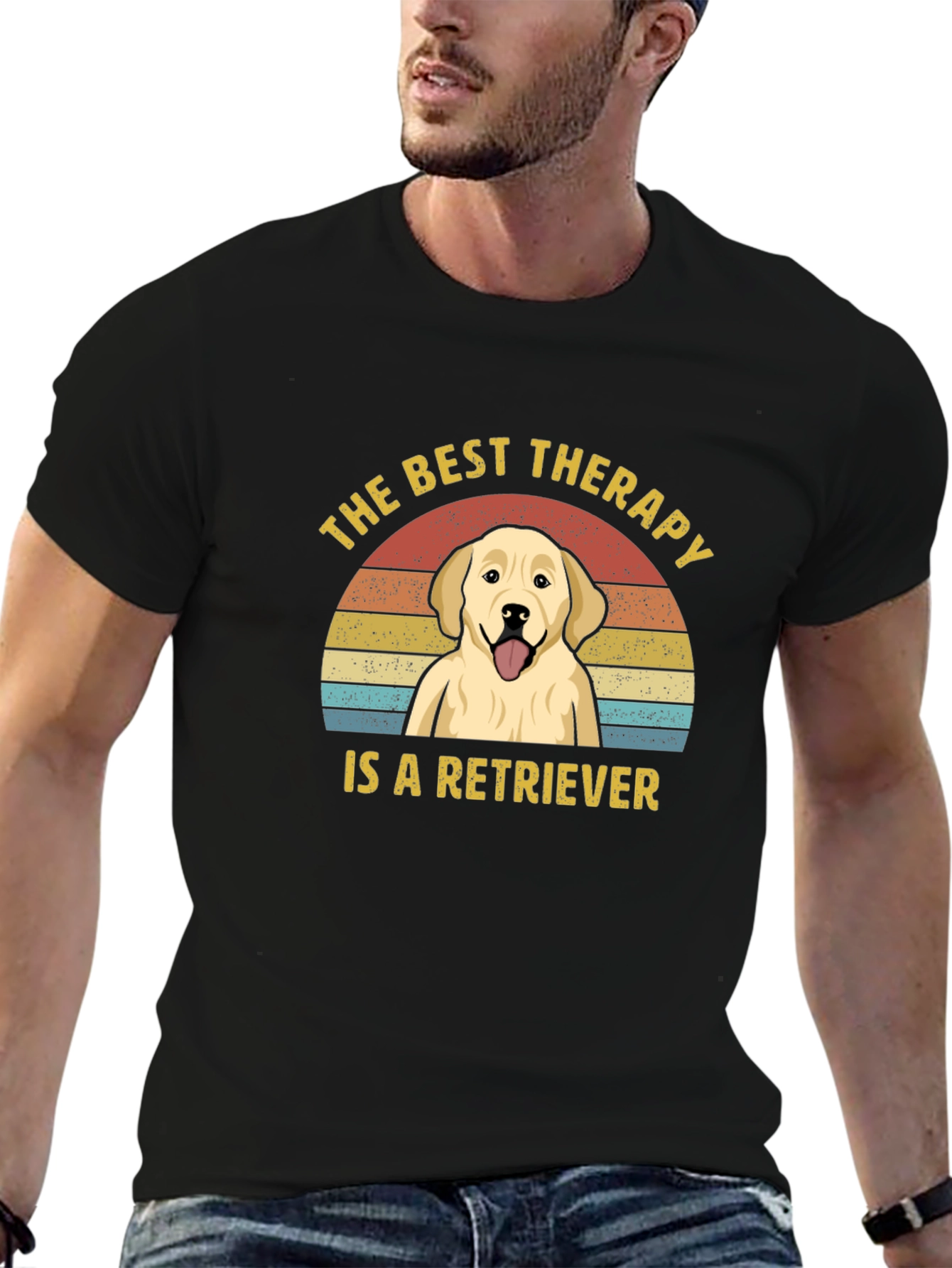 Best Therapy Retriever Graphic T-Shirt