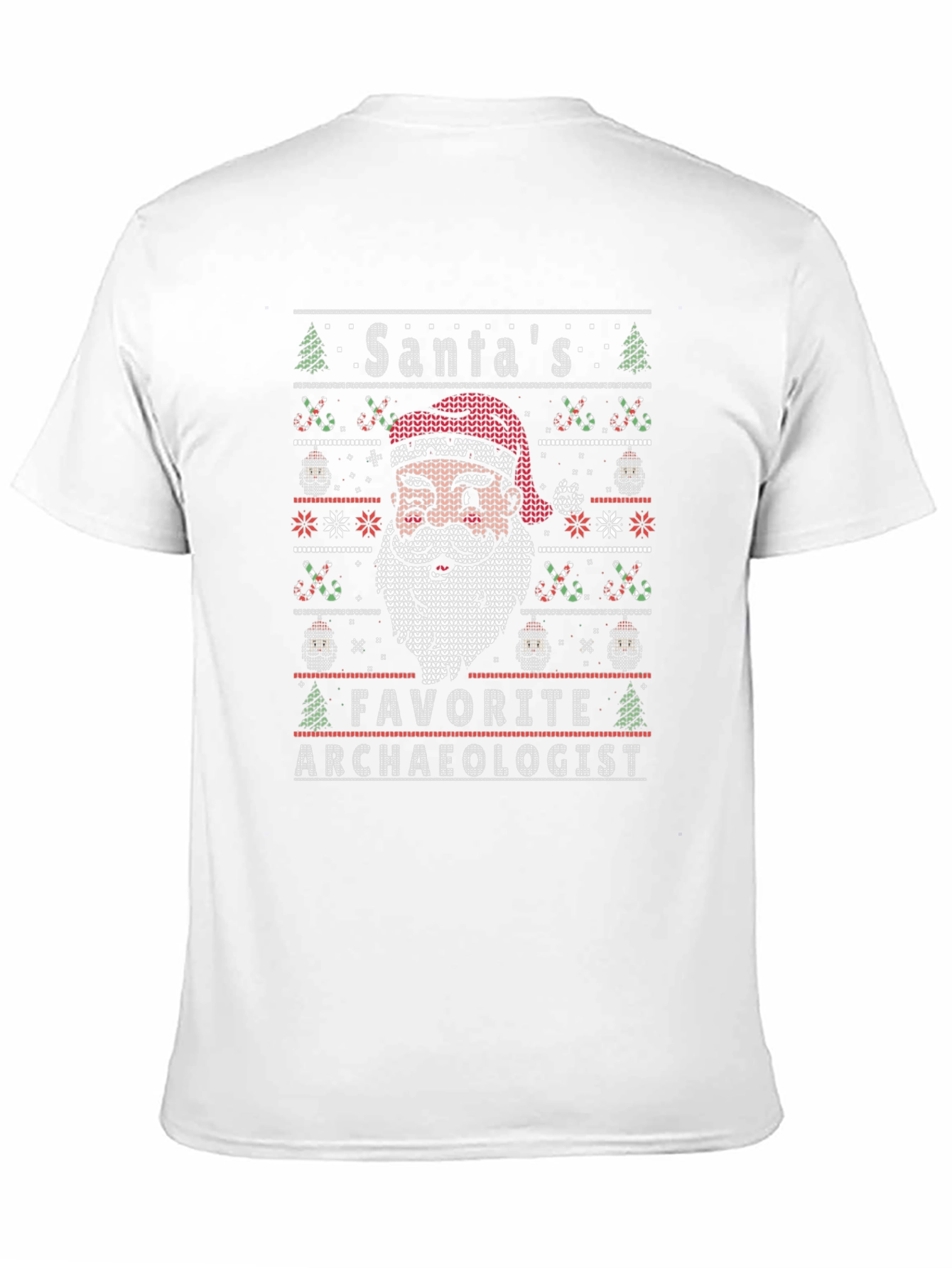 Santas Favorite Archaeologist Ugly Christmas Knit T-Shirt
