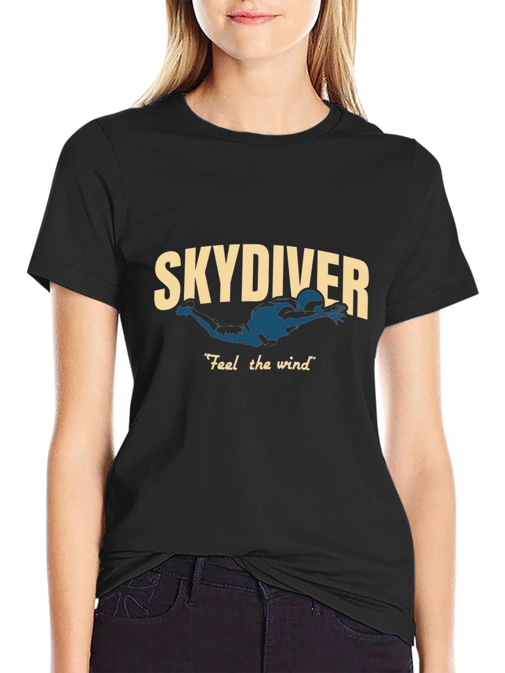 Skydiver Graphic T-Shirt - Feel the Wind