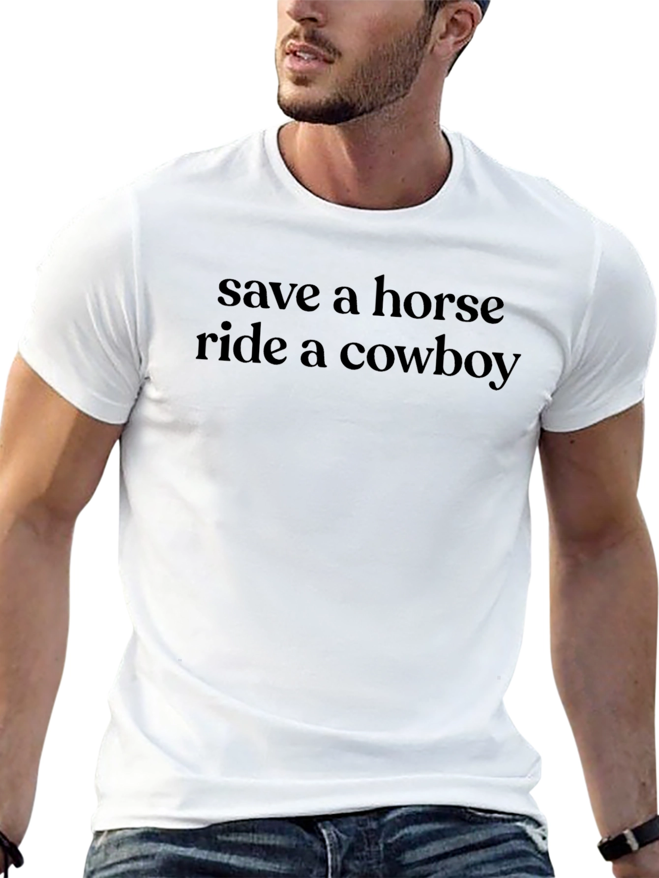 Save a Horse Ride a Cowboy Black T-Shirt