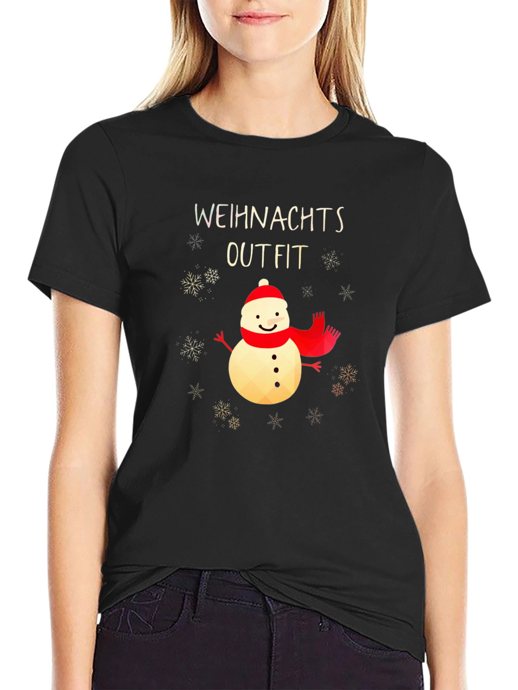Festive Snowman Christmas Outfit T-Shirt