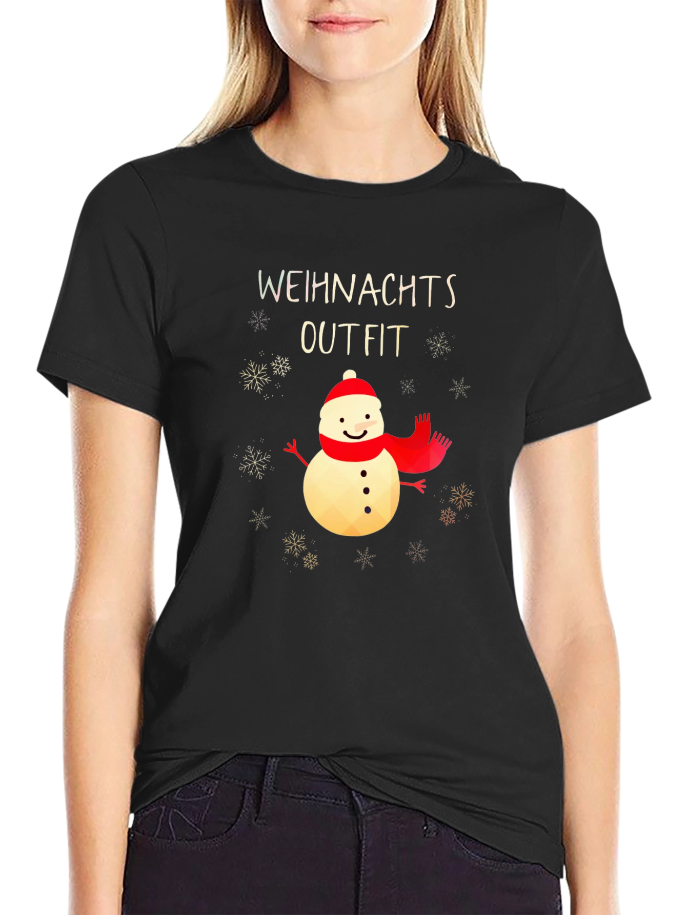 Festive Snowman Christmas Outfit T-Shirt