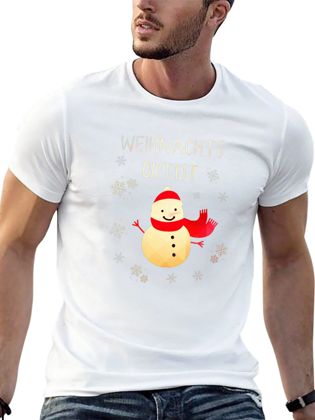 Festive Snowman Christmas Outfit T-Shirt