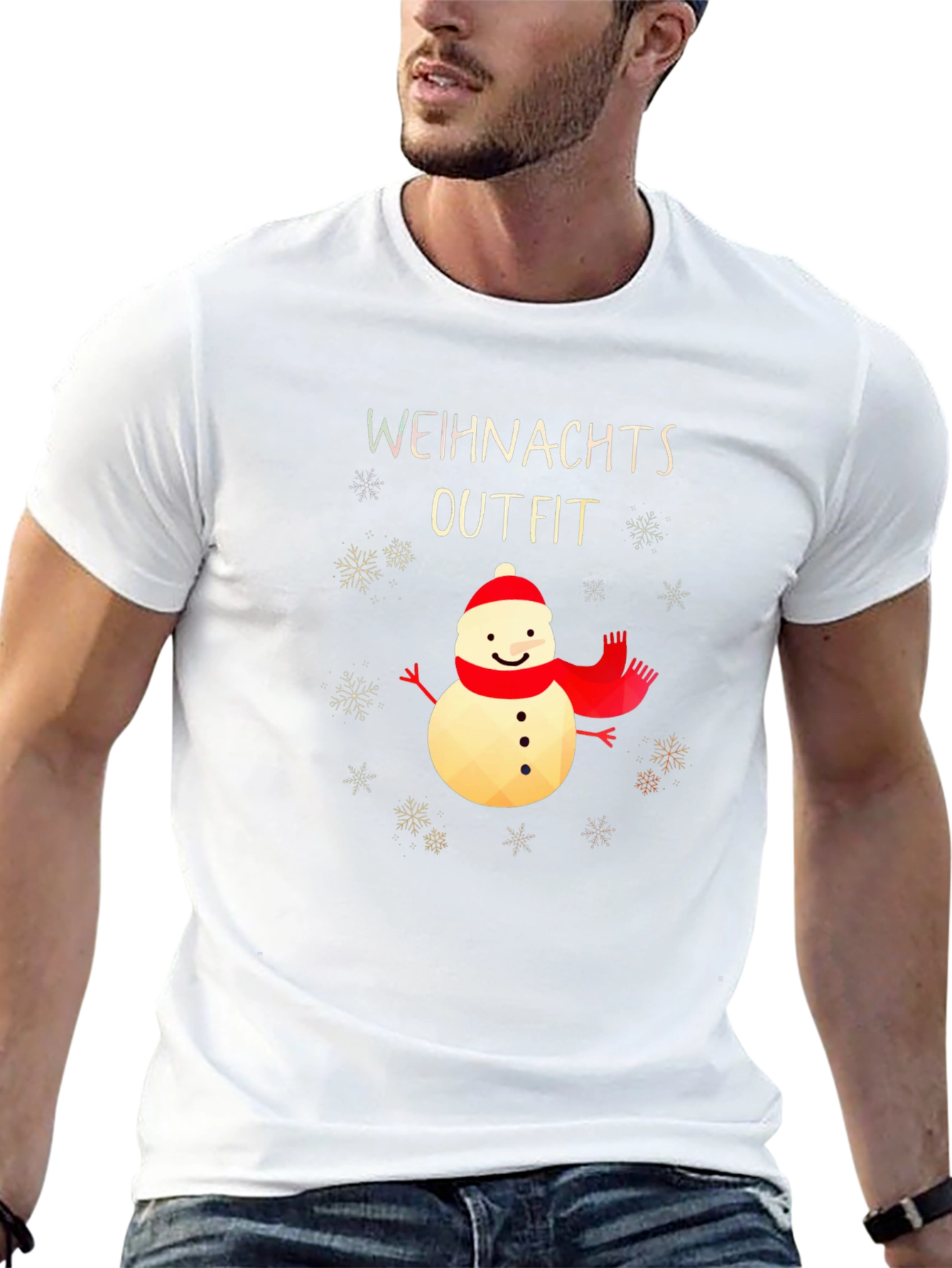 Festive Snowman Christmas Outfit T-Shirt