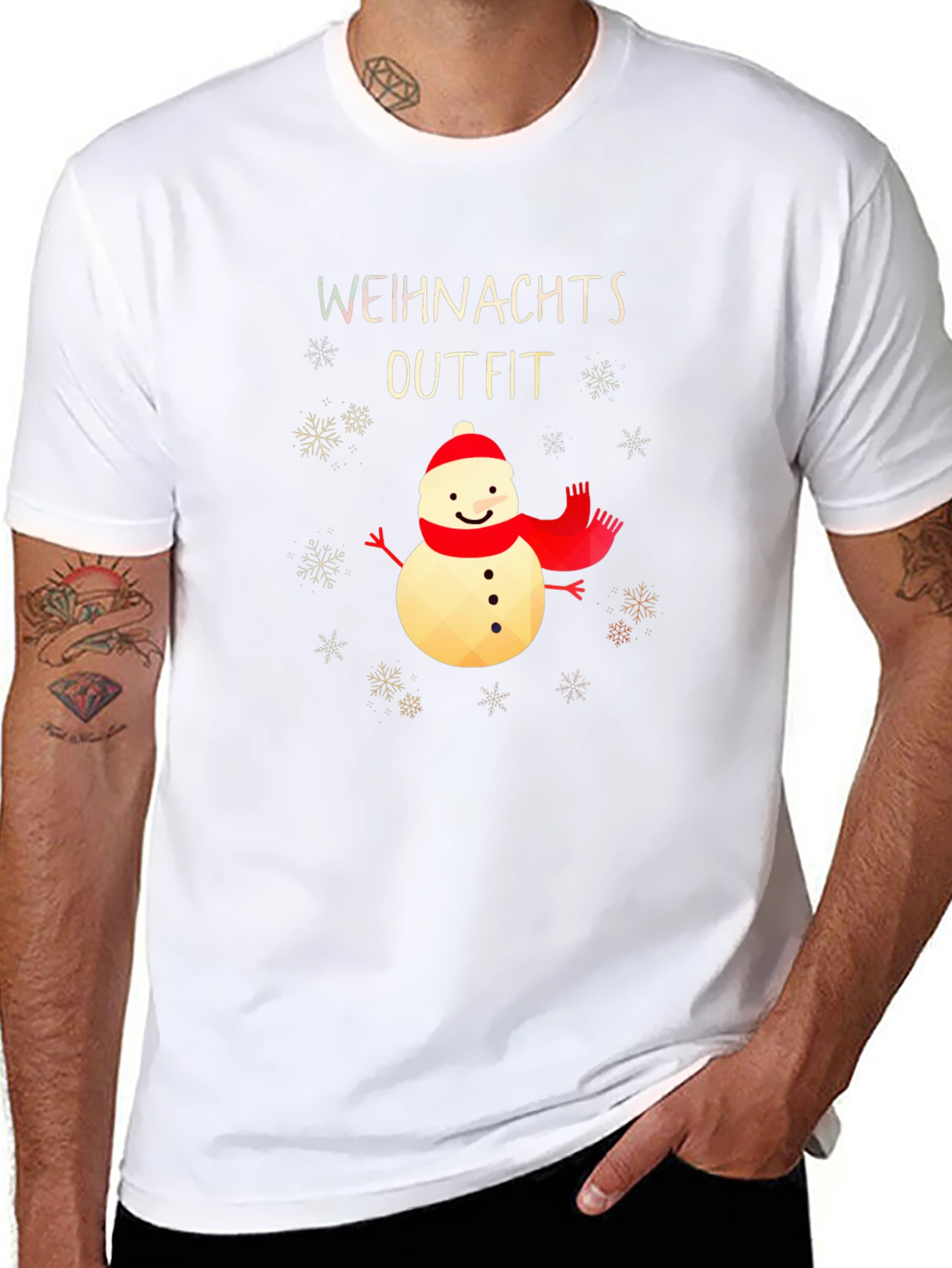 Festive Snowman Christmas Outfit T-Shirt