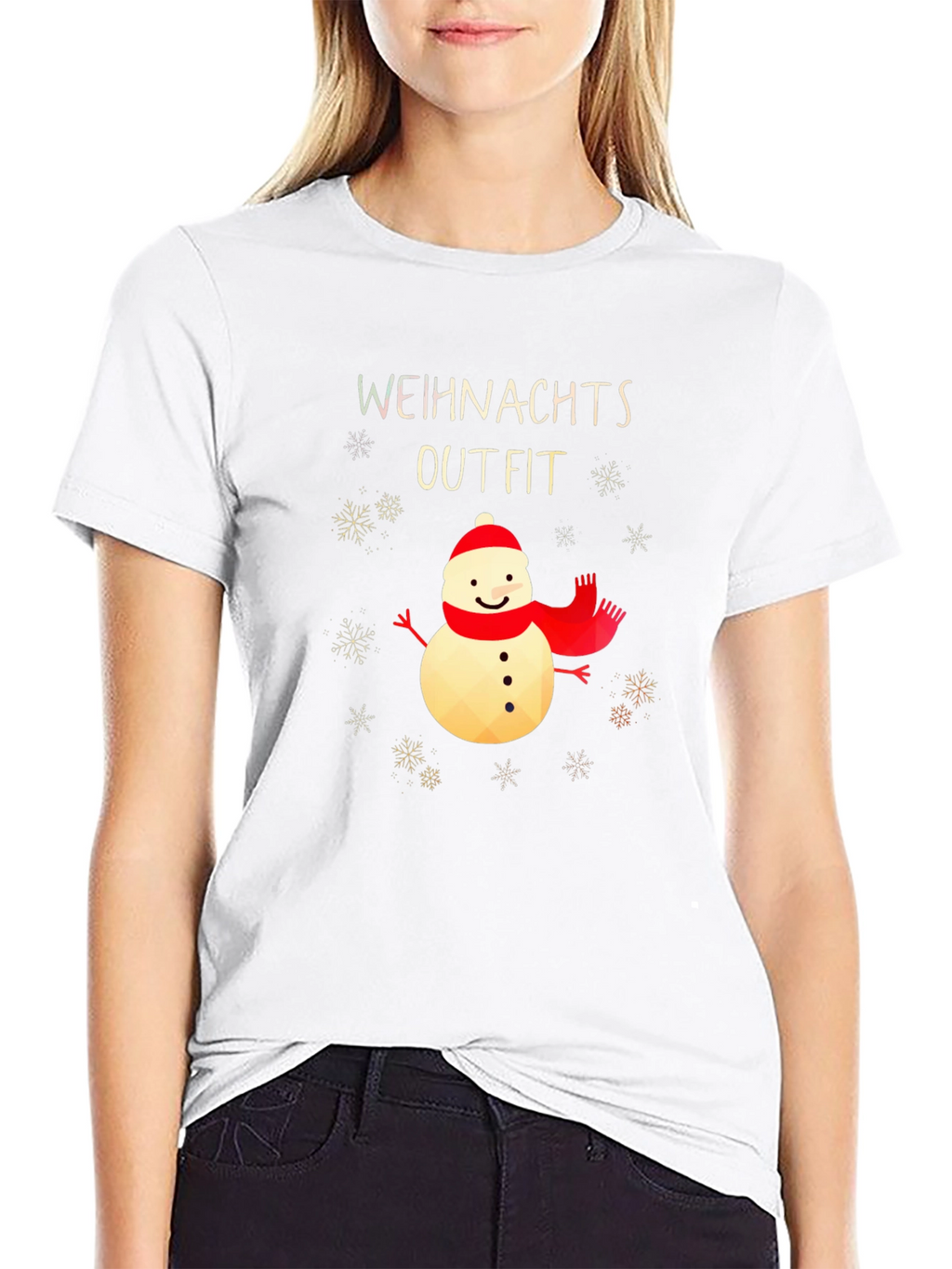 Festive Snowman Christmas Outfit T-Shirt