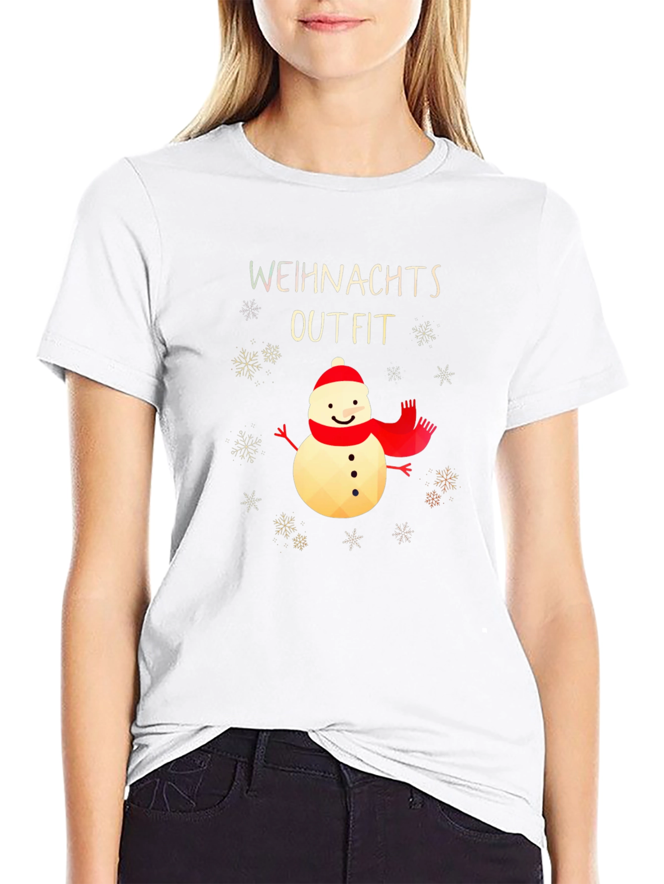 Festive Snowman Christmas Outfit T-Shirt