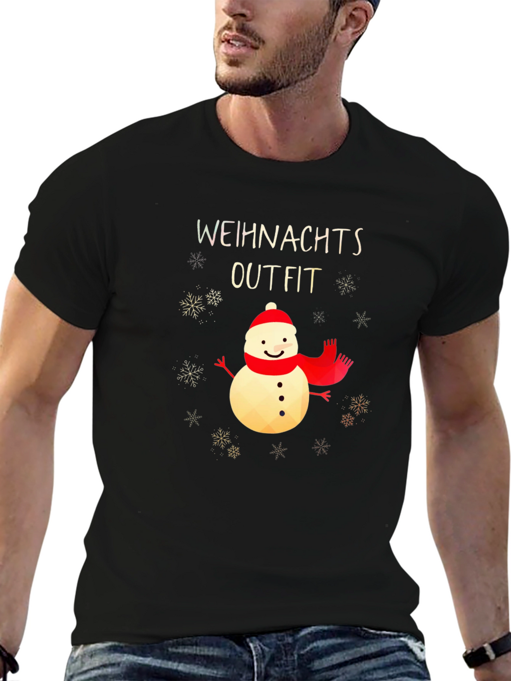 Festive Snowman Christmas Outfit T-Shirt