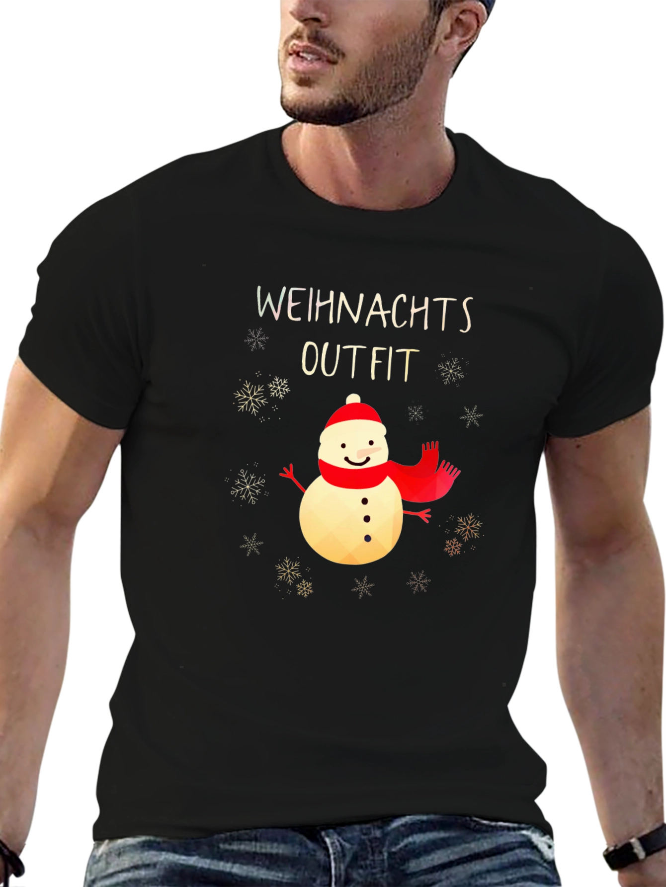 Festive Snowman Christmas Outfit T-Shirt