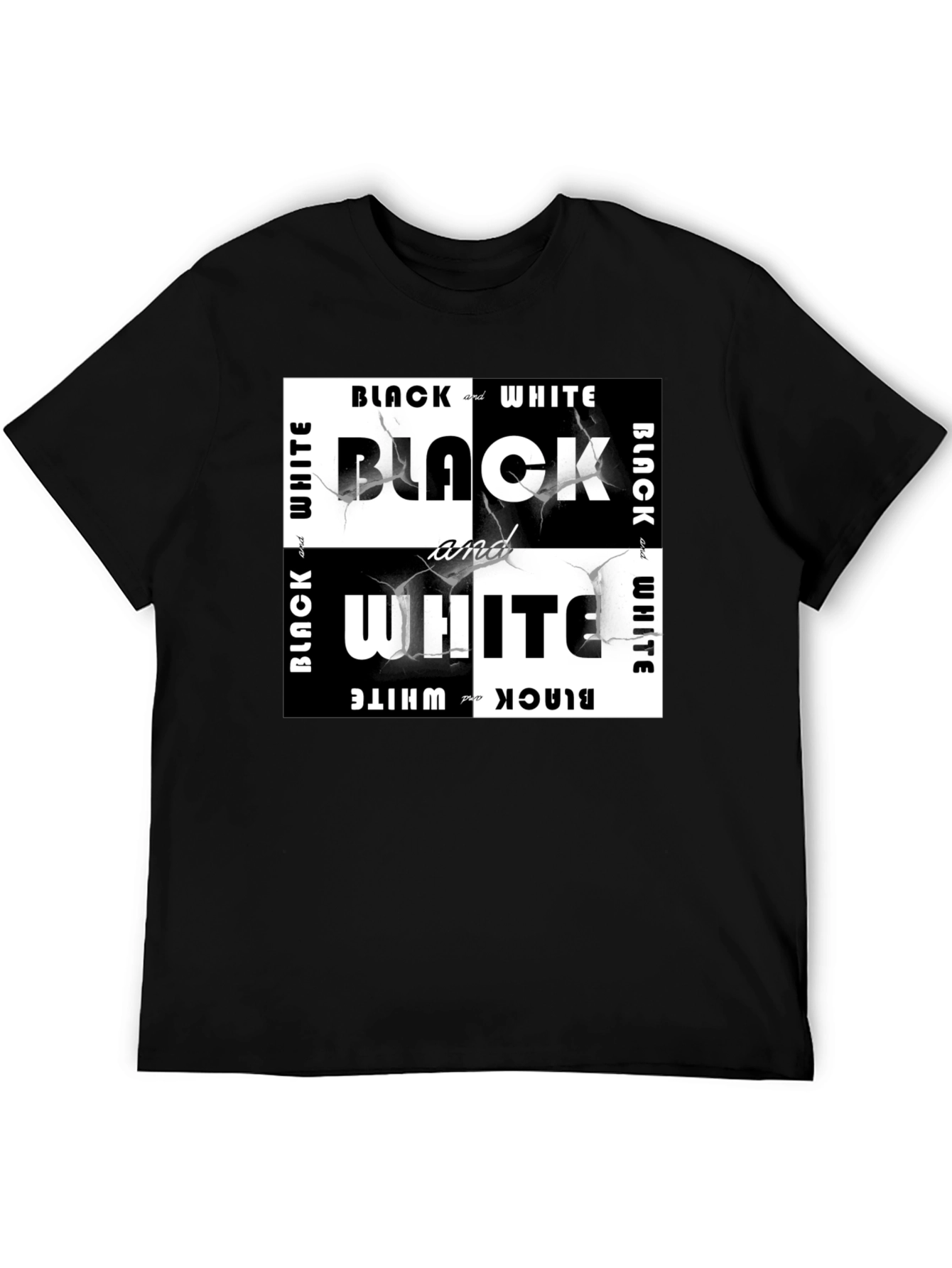 Black & White Graphic Tee - Modern Style