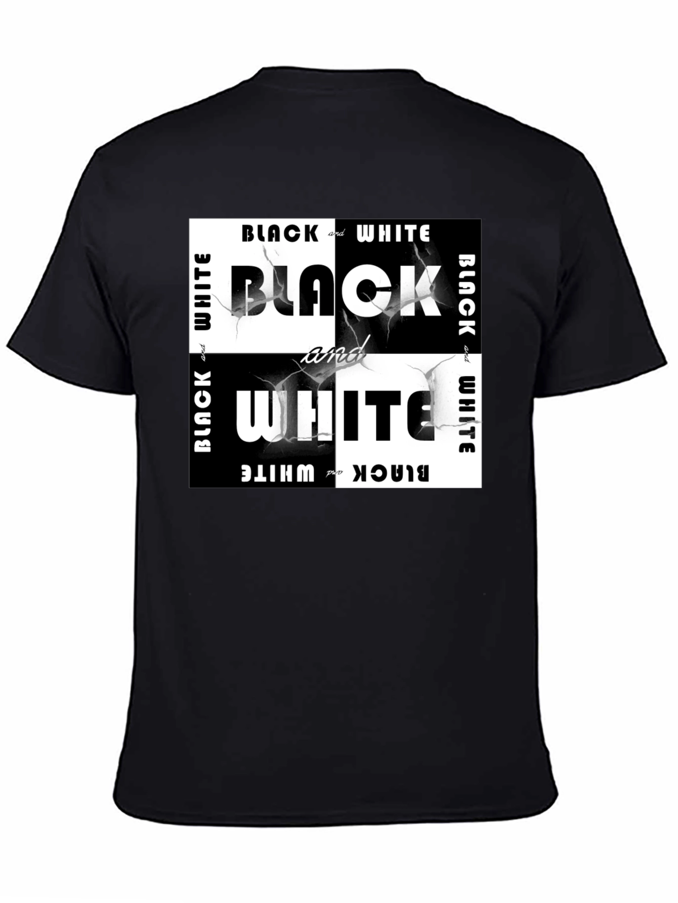 Black & White Graphic Tee - Modern Style