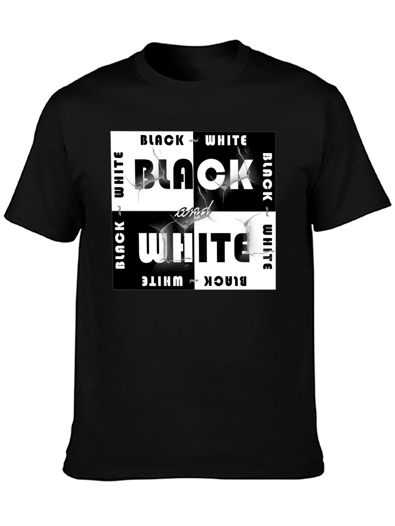 Black & White Graphic Tee - Modern Style