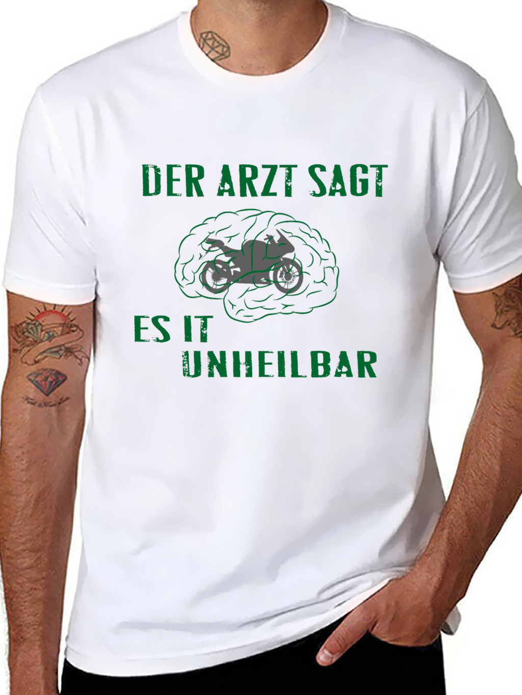 Motorcycle Brain T-Shirt - Incurable Design