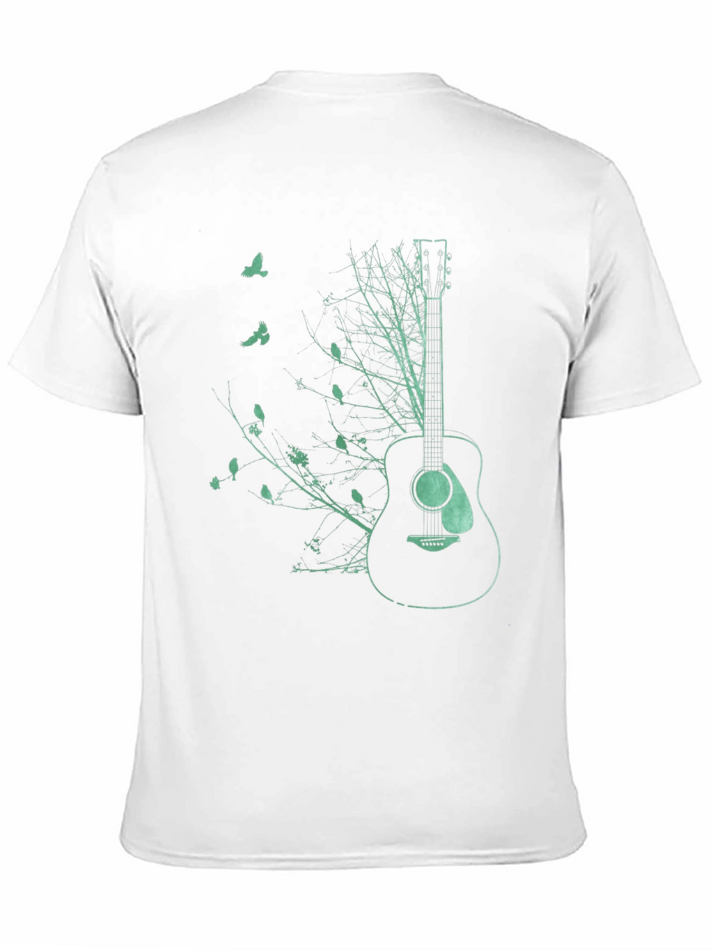 Guitar & Nature Graphic Tee - Black