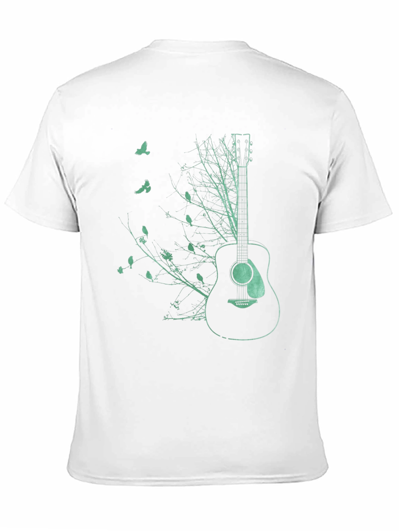Guitar & Nature Graphic Tee - Black