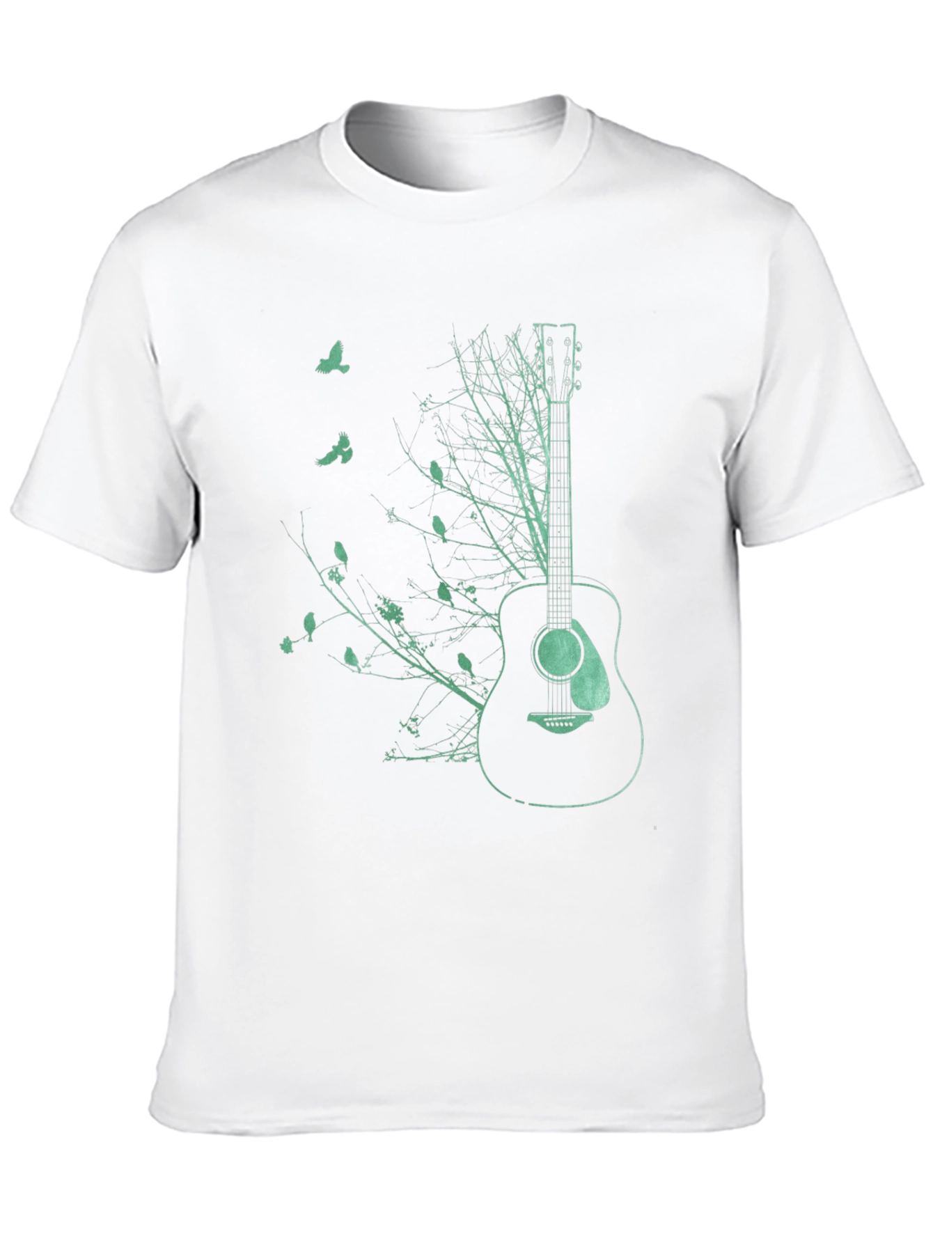 Guitar & Nature Graphic Tee - Black