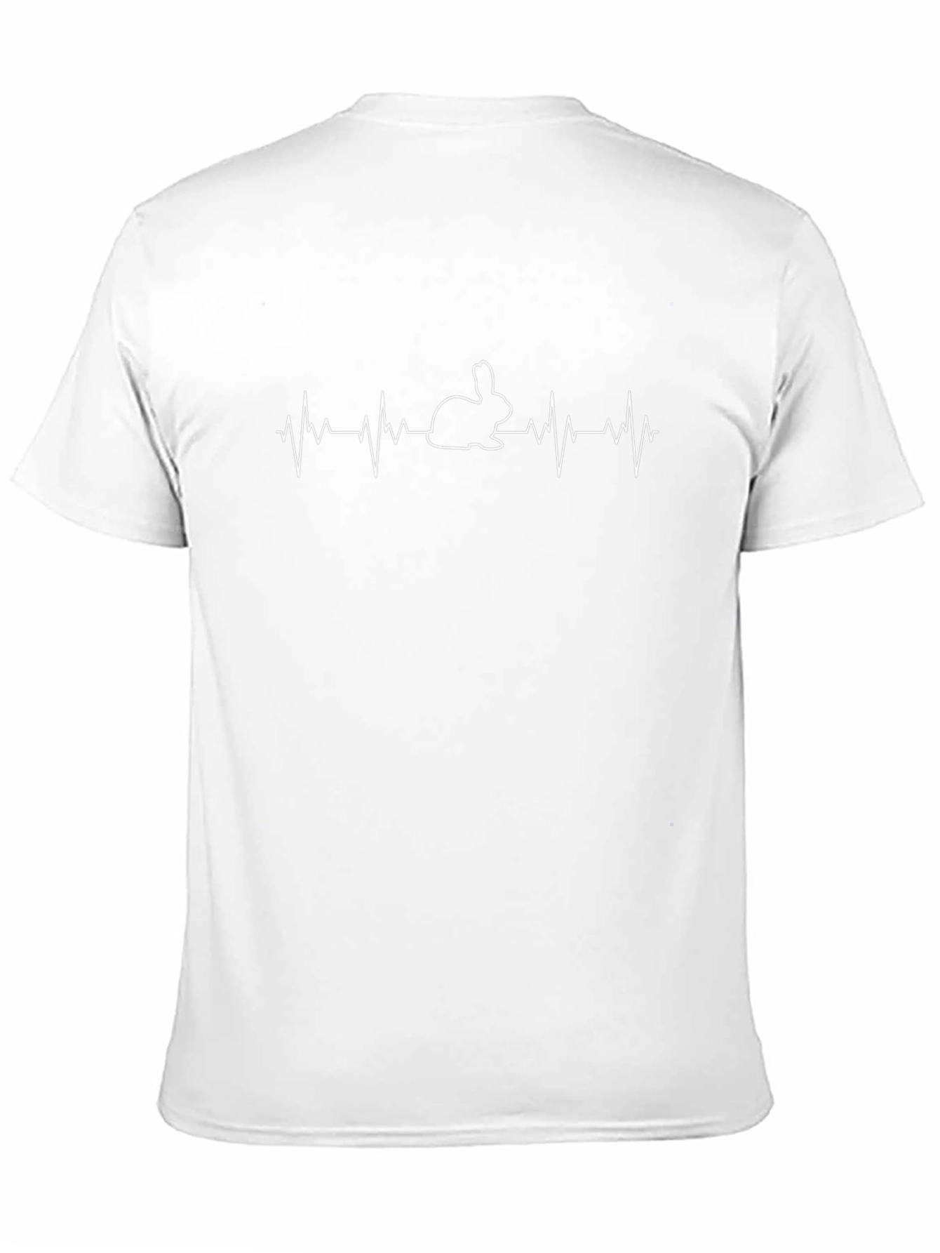 Rabbit Heartbeat T-Shirt - Black Cotton Tee