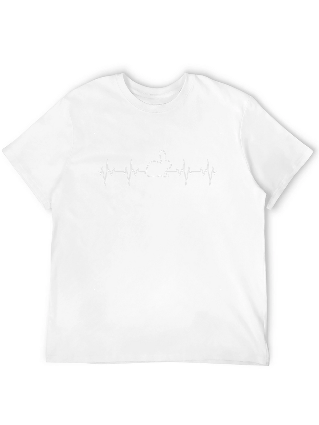 Rabbit Heartbeat T-Shirt - Black Cotton Tee
