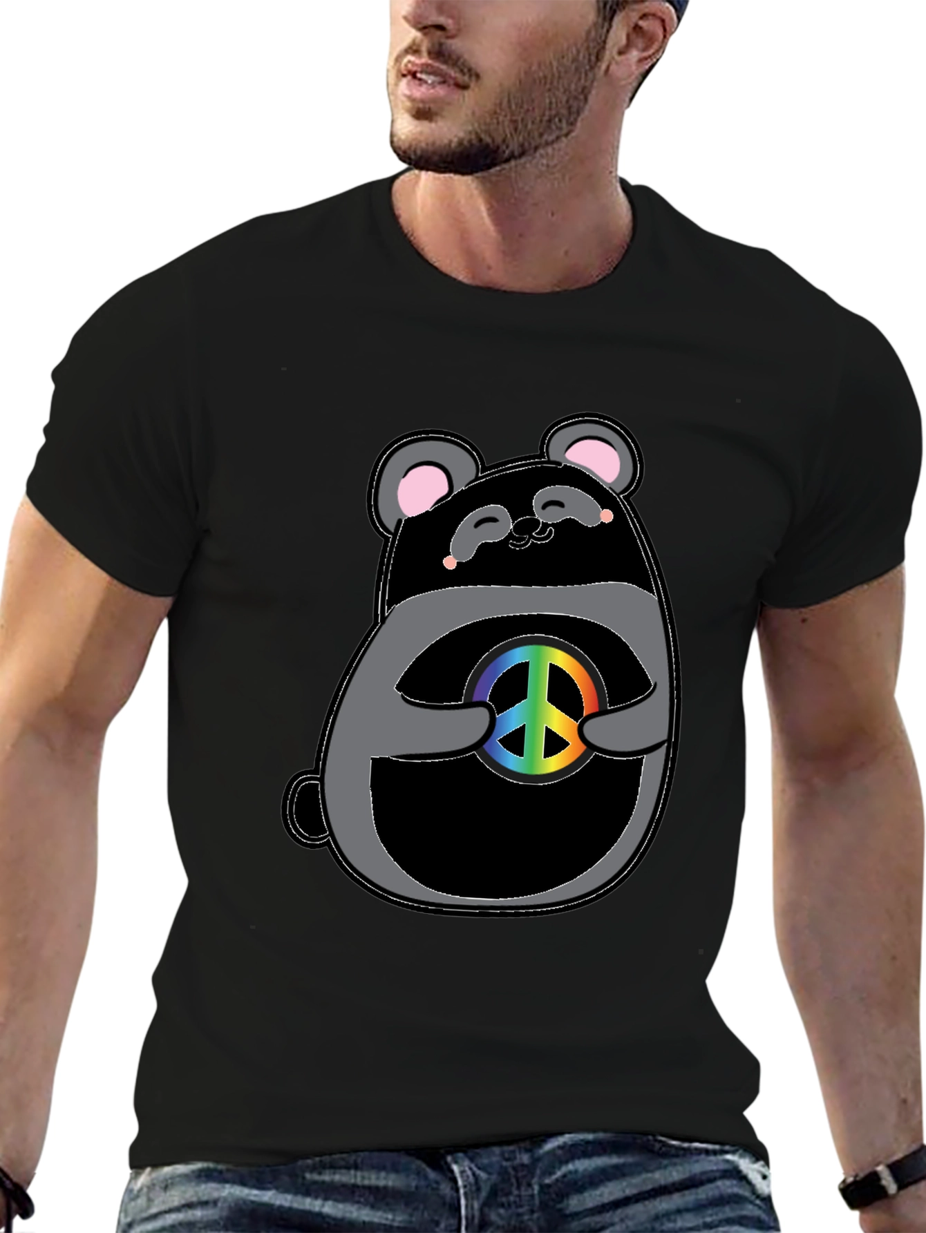 Peace Panda Graphic T-Shirt