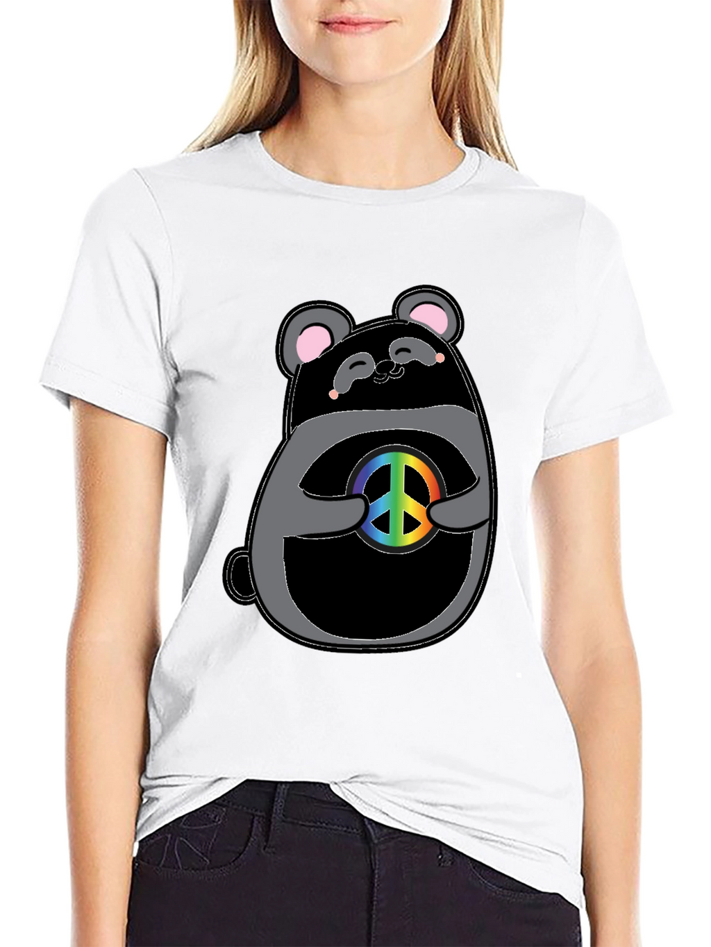 Peace Panda Graphic T-Shirt
