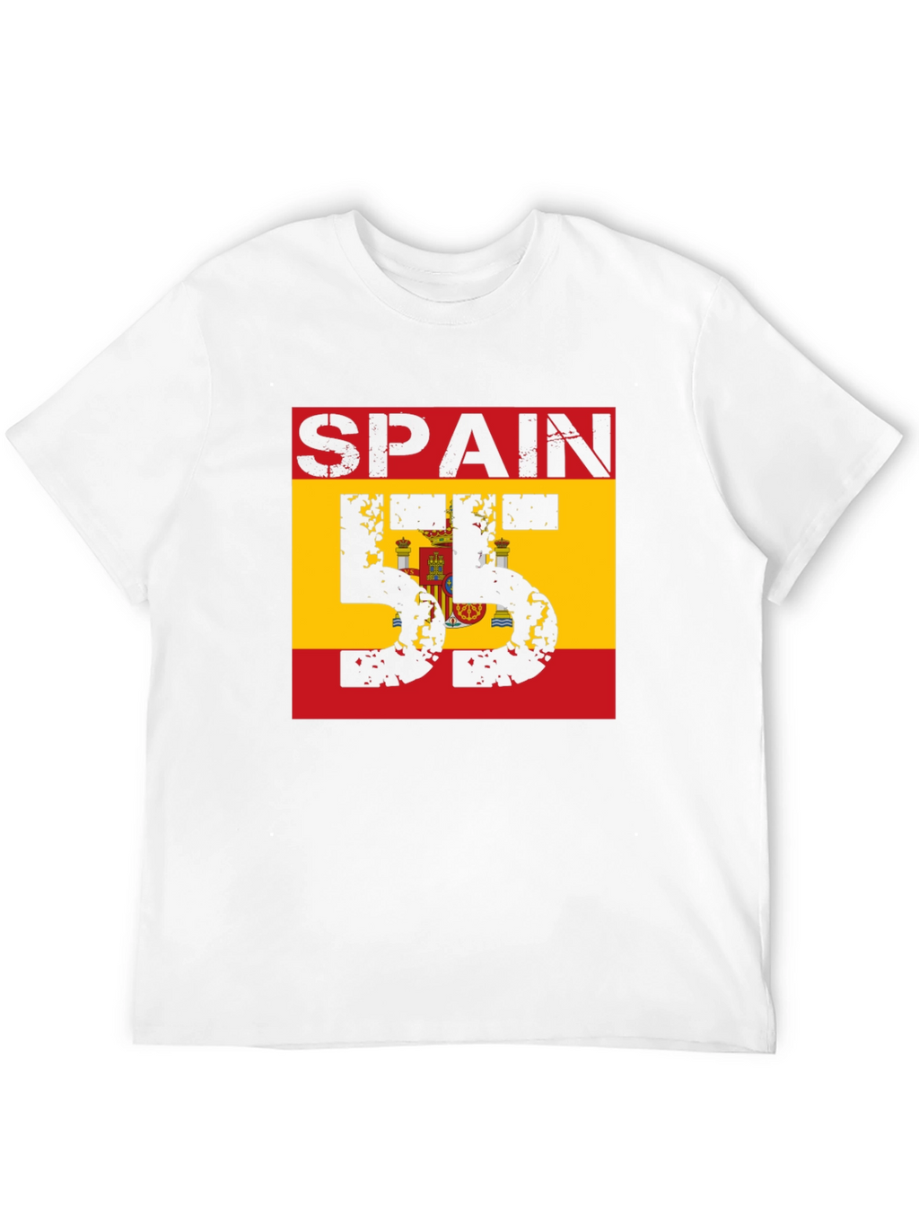 Spain Flag Number T-Shirt - Black