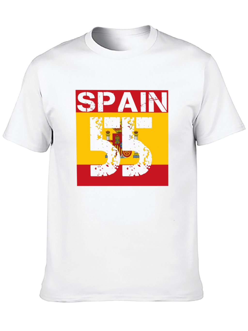 Spain Flag Number T-Shirt - Black