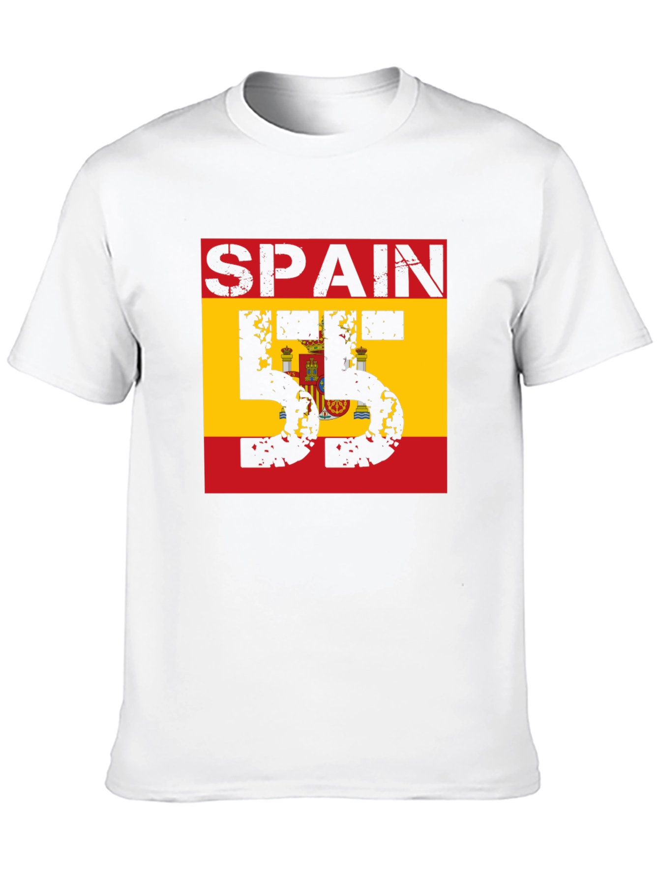 Spain Flag Number T-Shirt - Black
