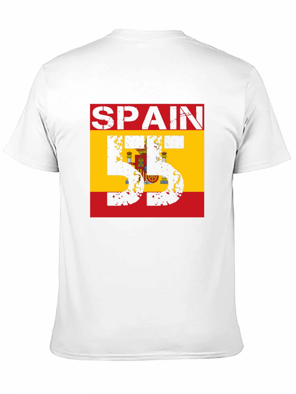 Spain Flag Number T-Shirt - Black