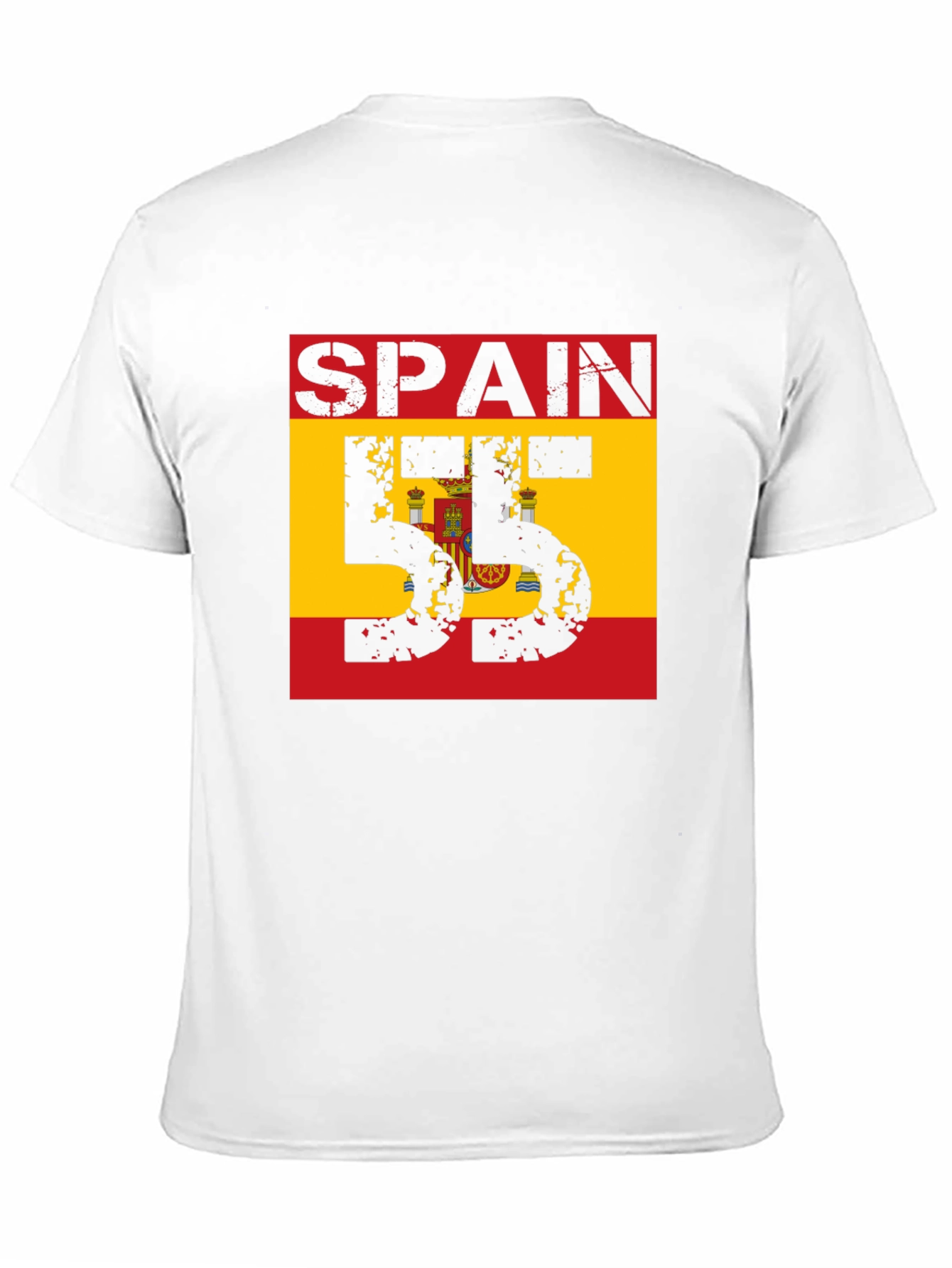 Spain Flag Number T-Shirt - Black