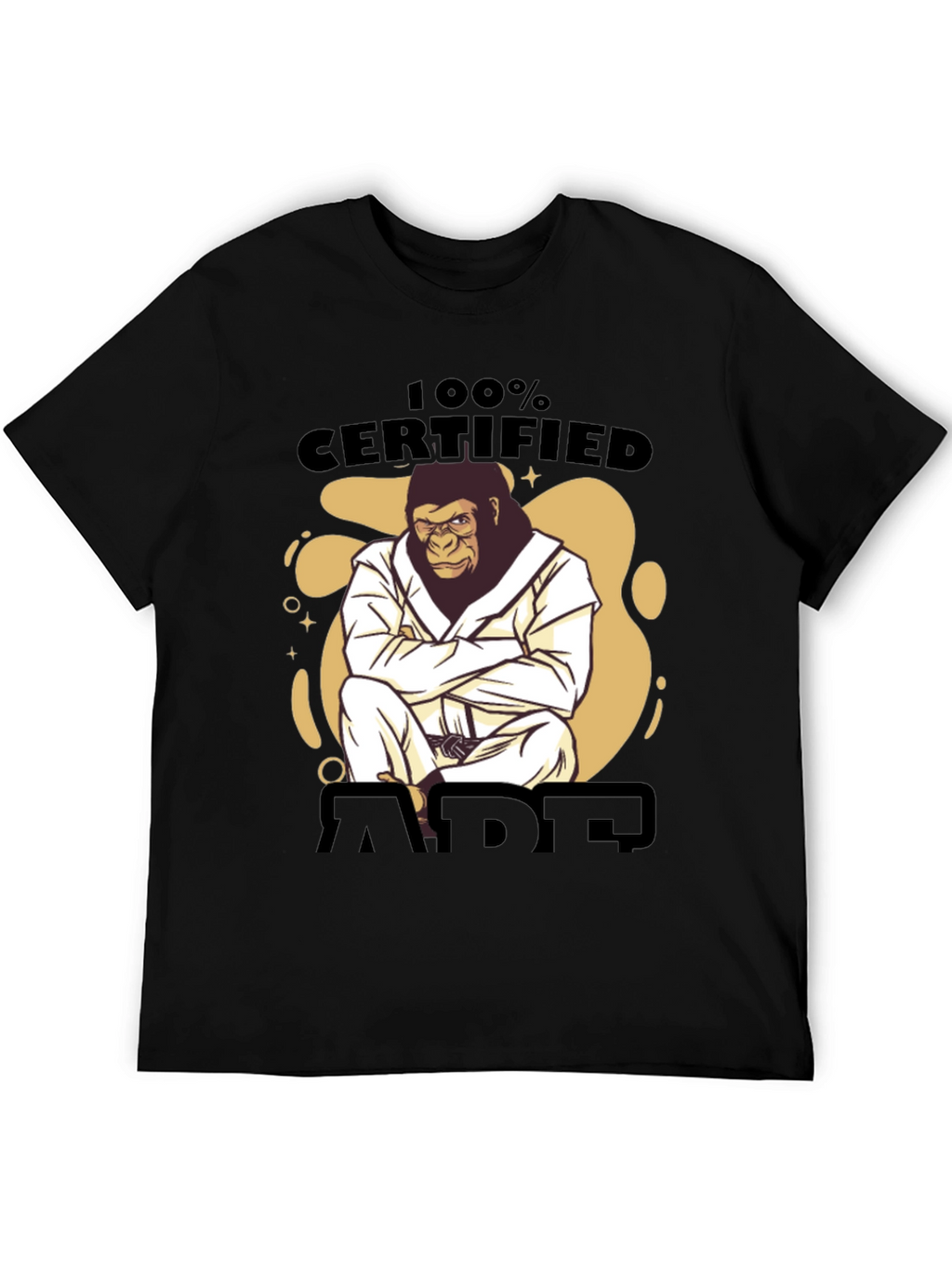 Certified Ape Jiu Jitsu Black T-Shirt