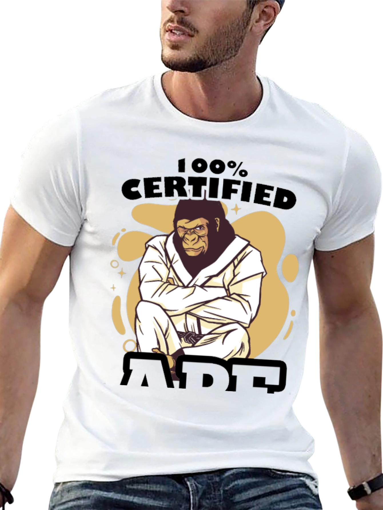 Certified Ape Jiu Jitsu Black T-Shirt