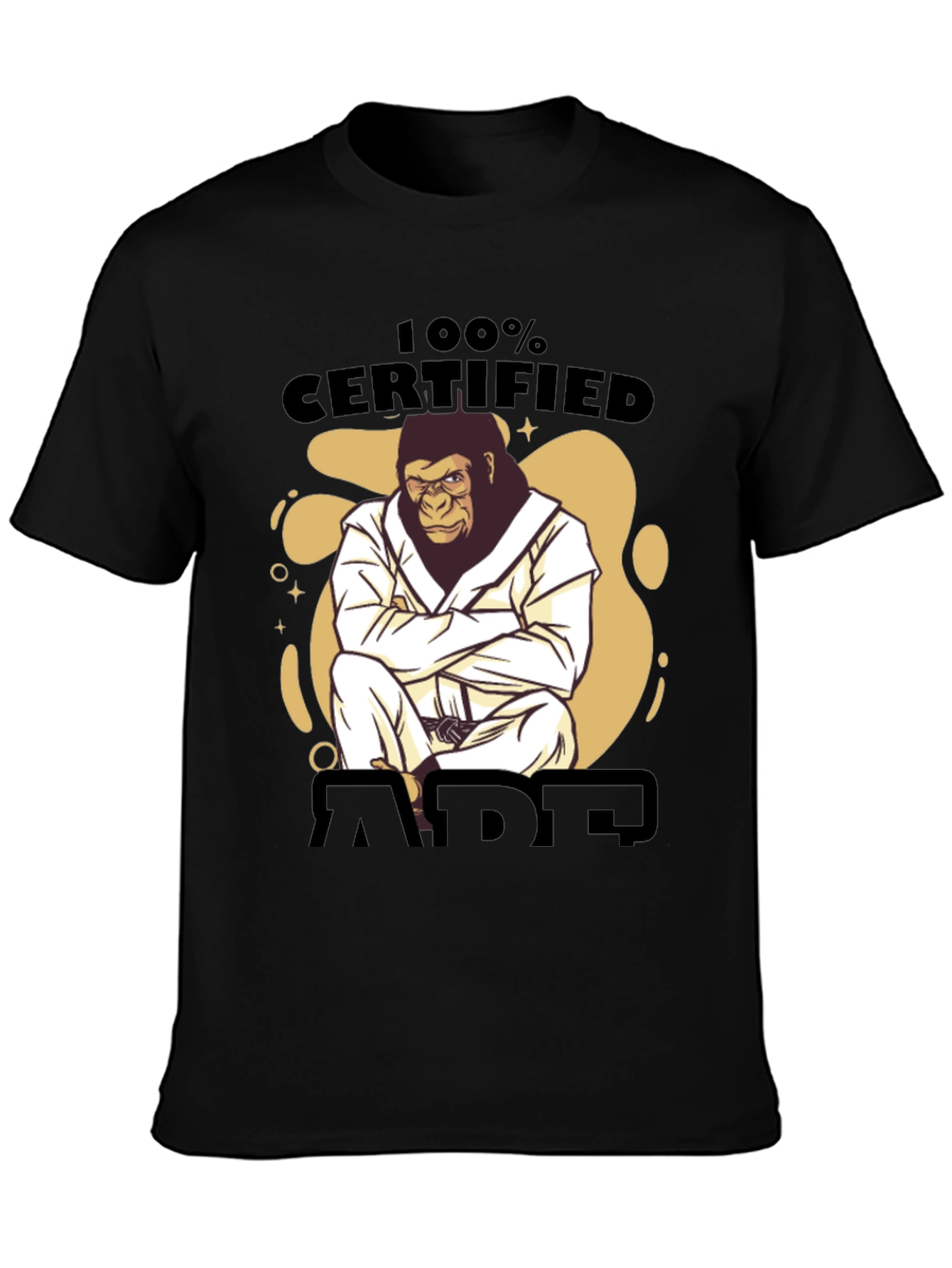 Certified Ape Jiu Jitsu Black T-Shirt