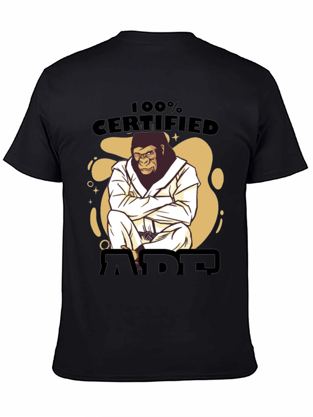 Certified Ape Jiu Jitsu Black T-Shirt