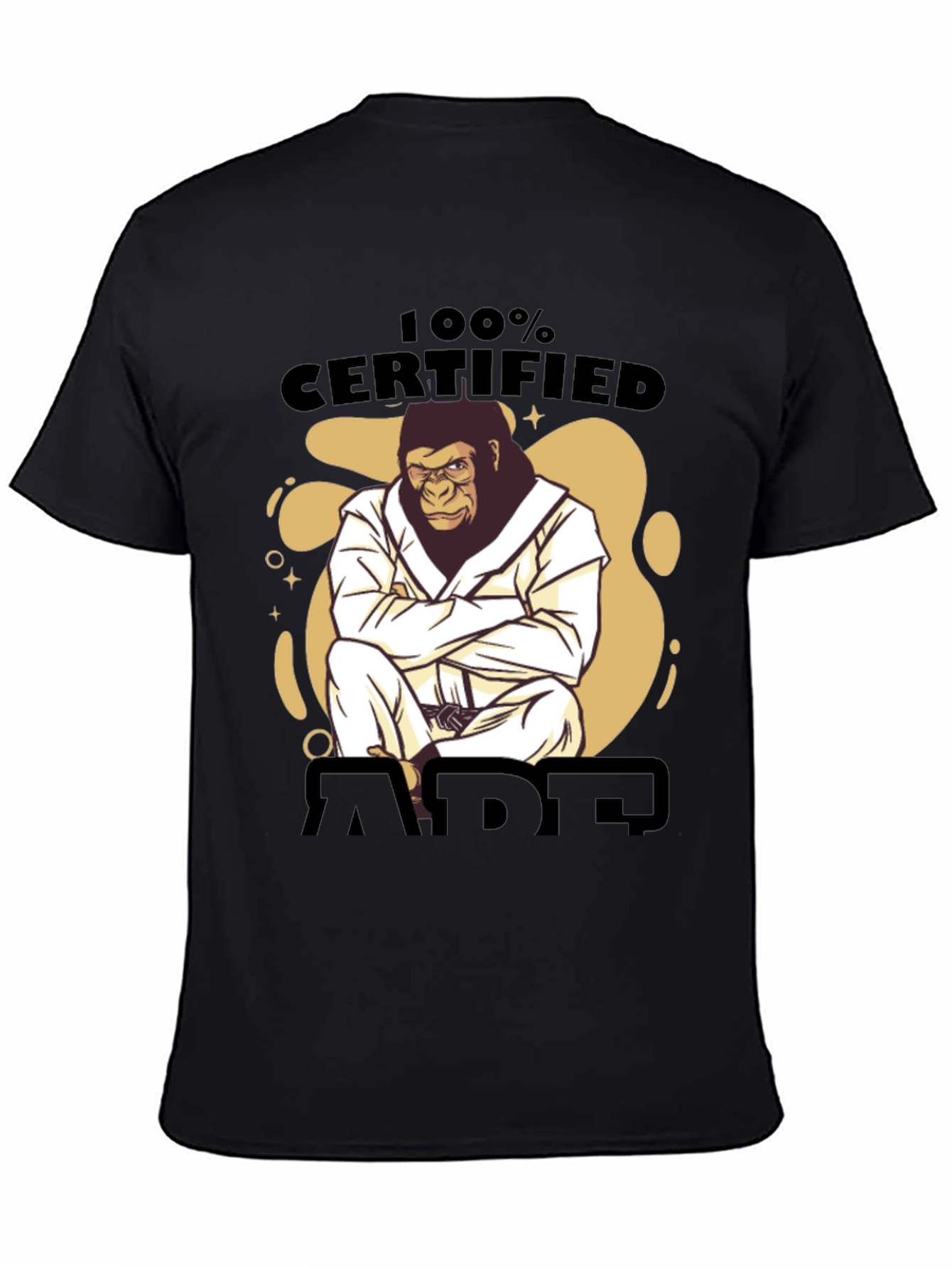 Certified Ape Jiu Jitsu Black T-Shirt