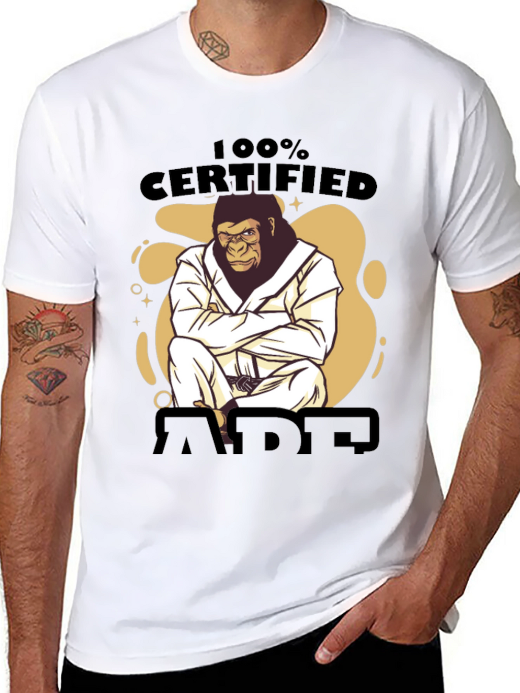 Certified Ape Jiu Jitsu Black T-Shirt