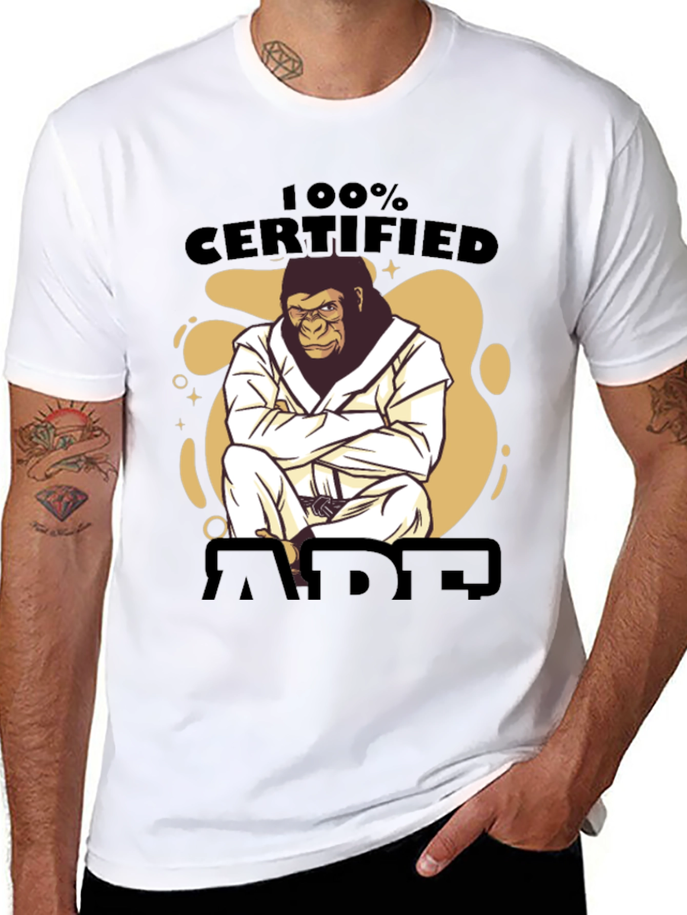 Certified Ape Jiu Jitsu Black T-Shirt
