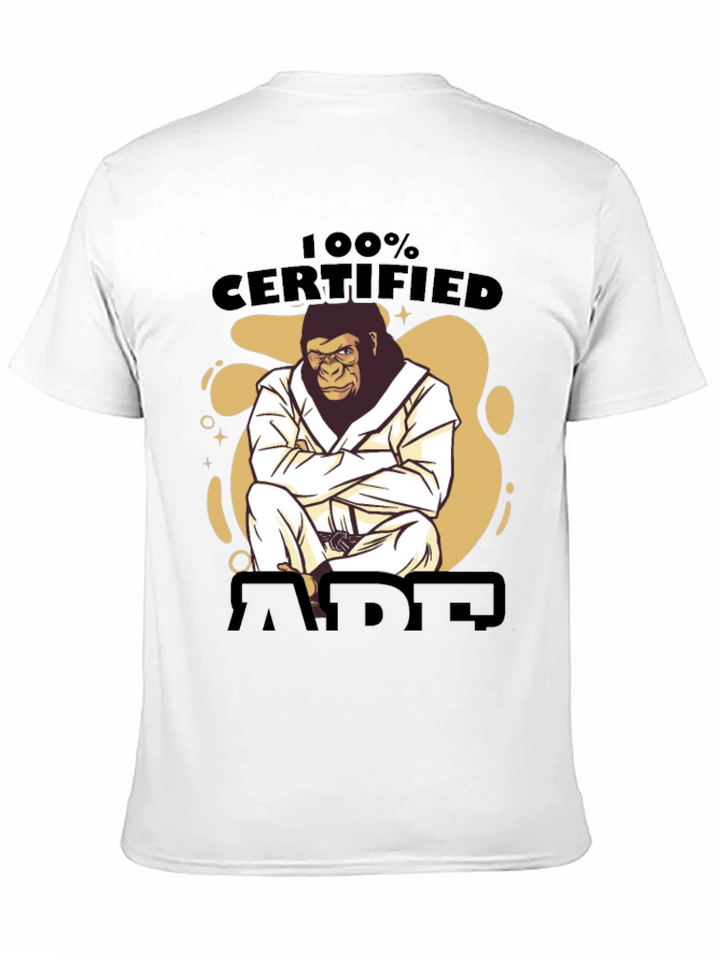 Certified Ape Jiu Jitsu Black T-Shirt