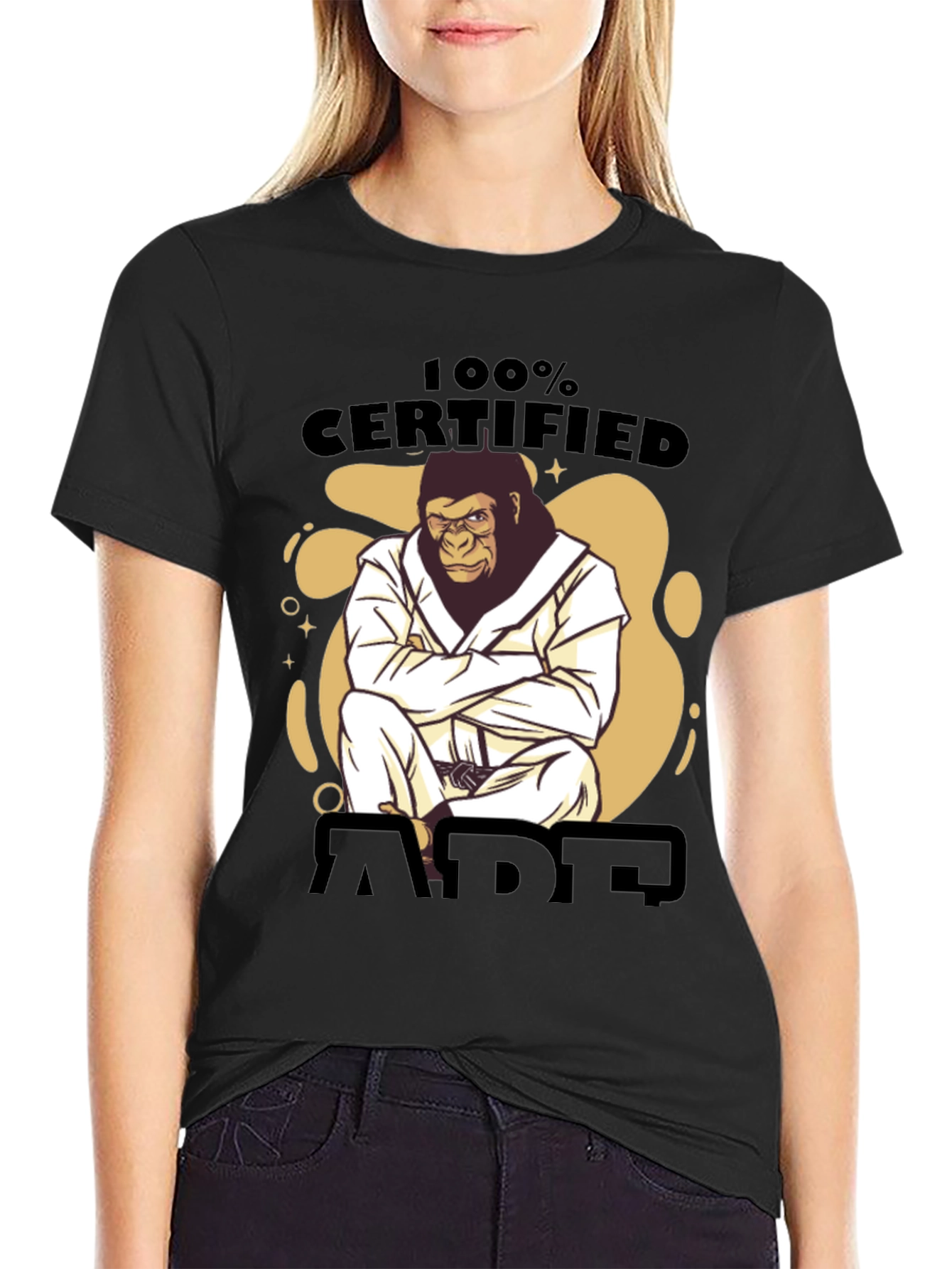 Certified Ape Jiu Jitsu Black T-Shirt