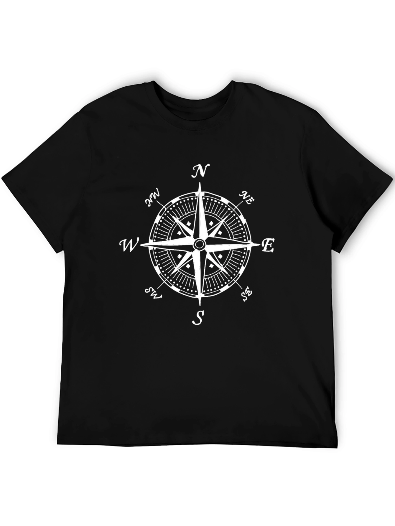 Compass Rose Graphic Tee - Classic Black T-Shirt