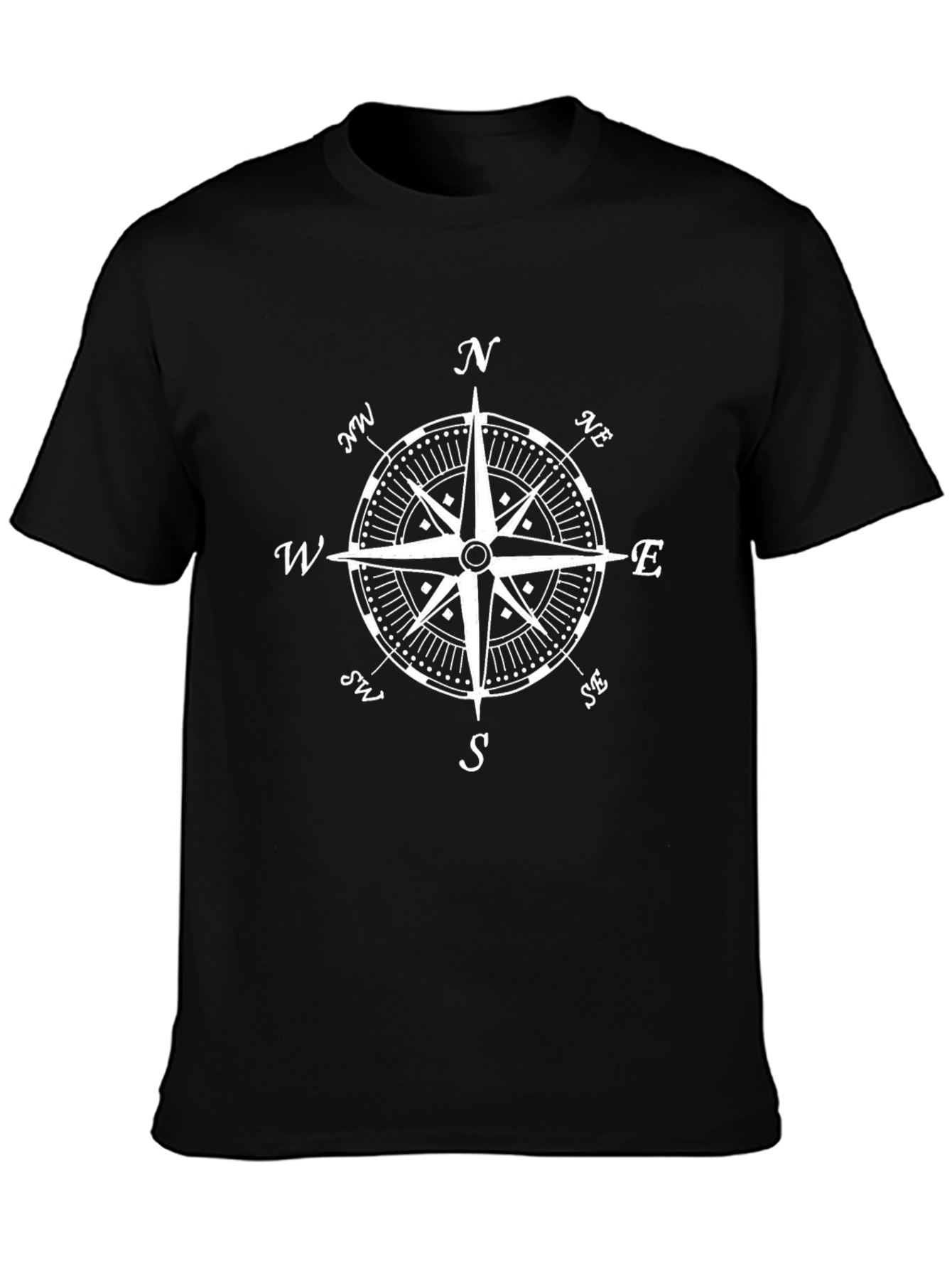 Compass Rose Graphic Tee - Classic Black T-Shirt
