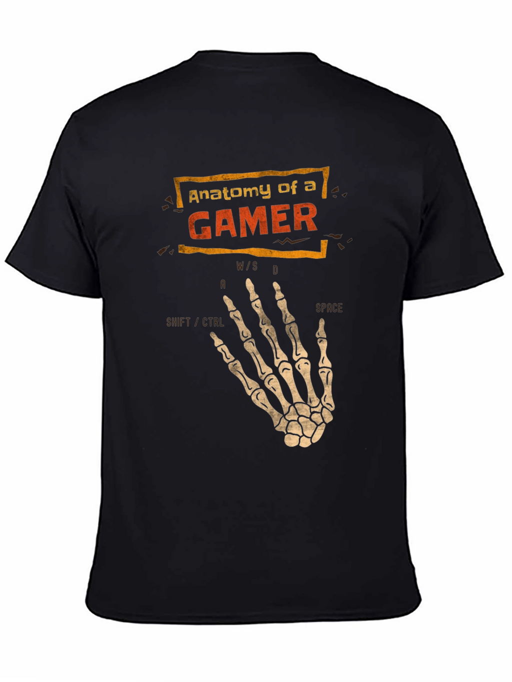 Anatomy of a Gamer T-Shirt - Skeleton Hand